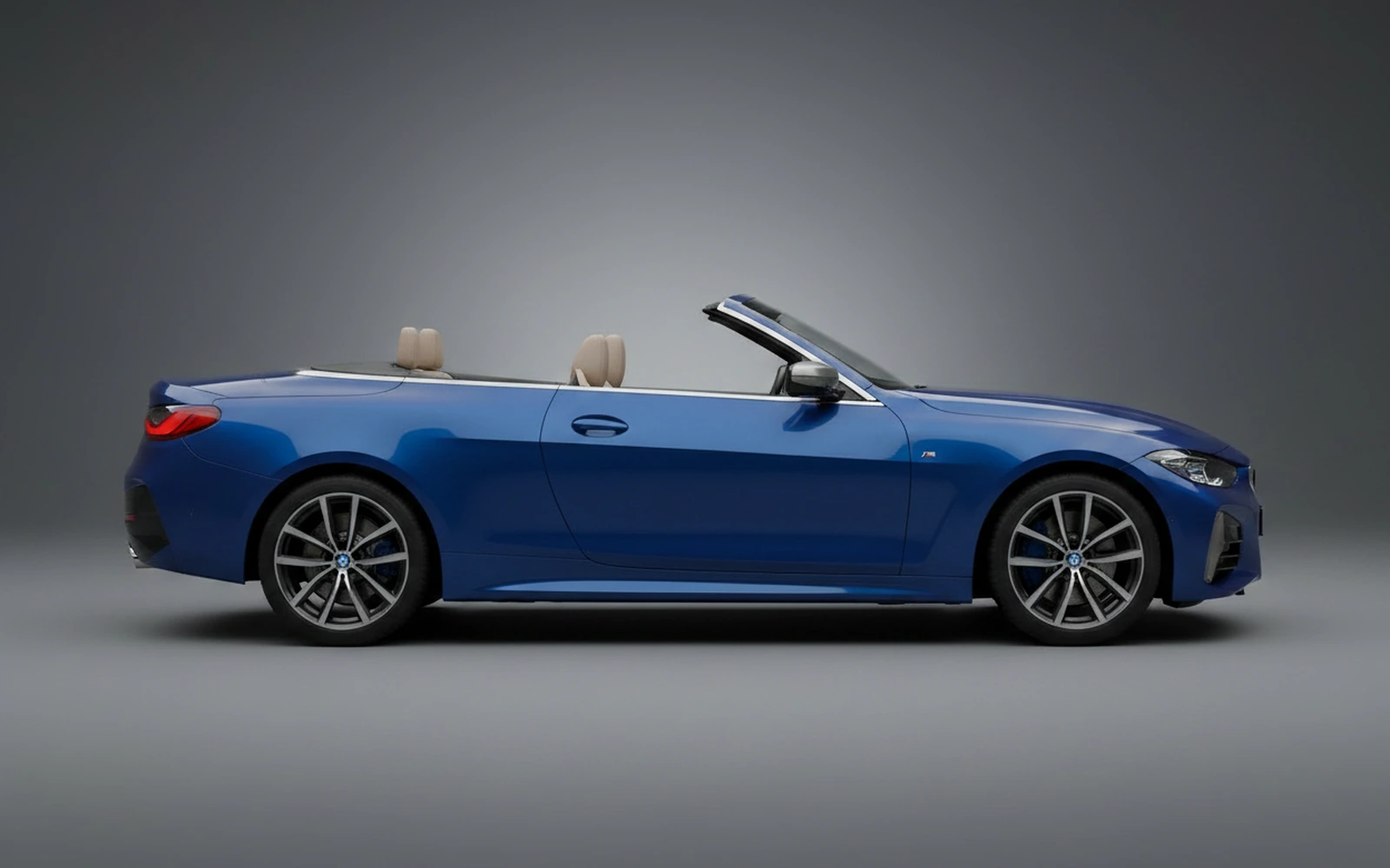 BMW M440 Convertible Blue 2021 — exterior rear view