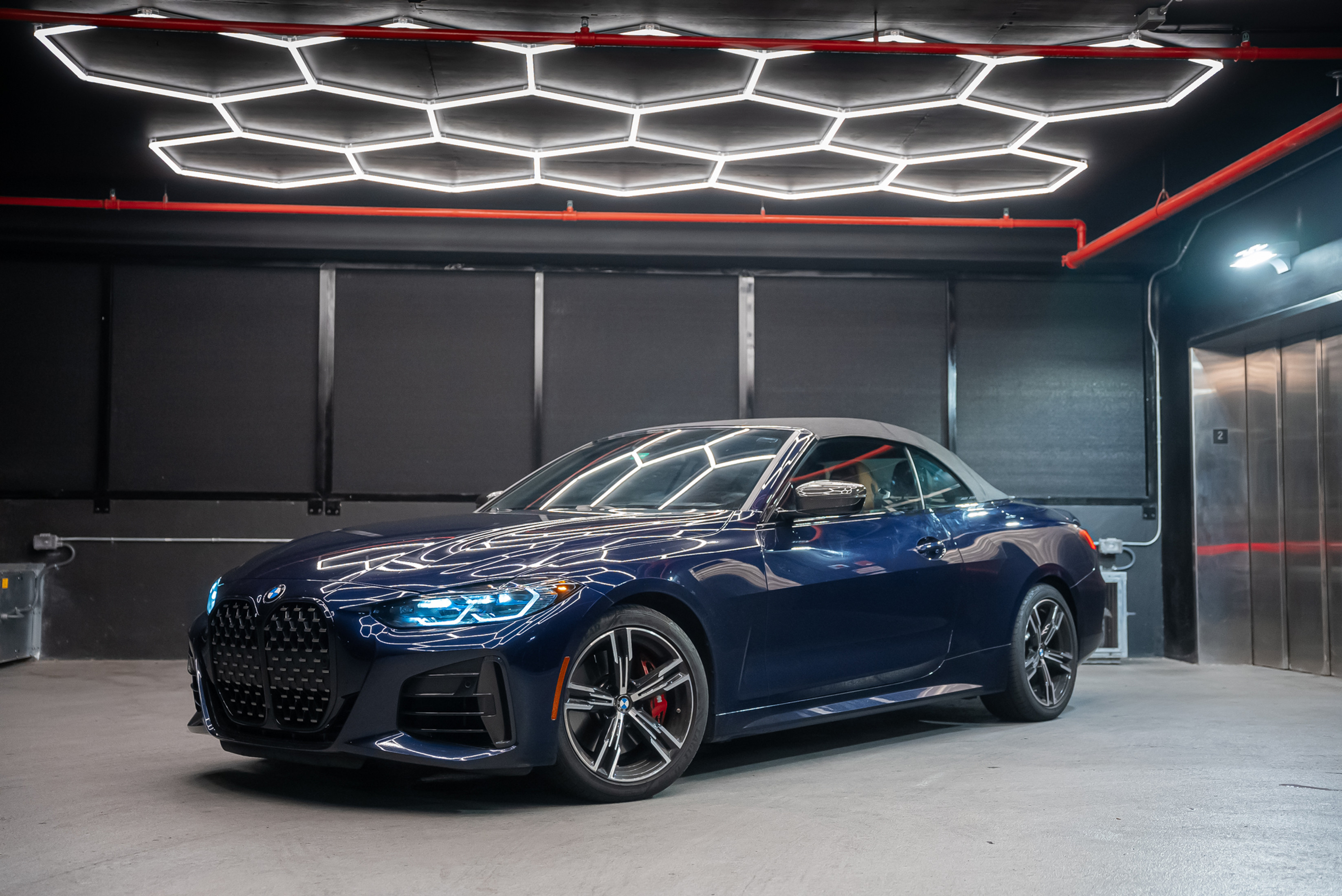 BMW M440i Blue 2024 for rent in Miami — exterior photo