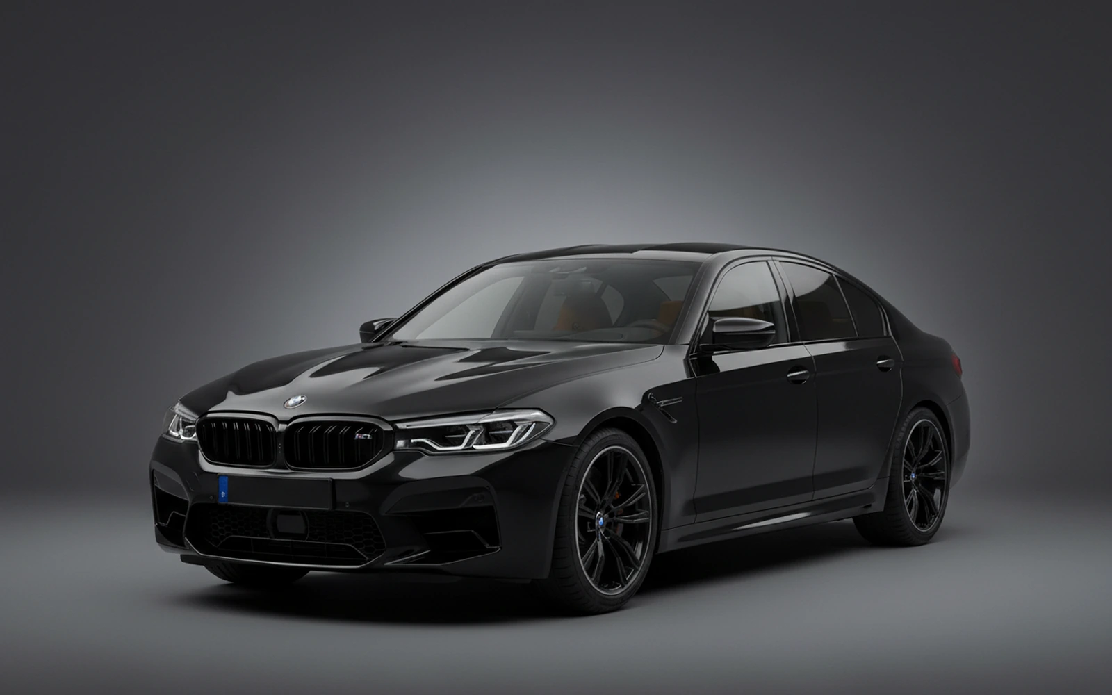 BMW M5 Competition Black 2023 for rent in Miami — exterior front view