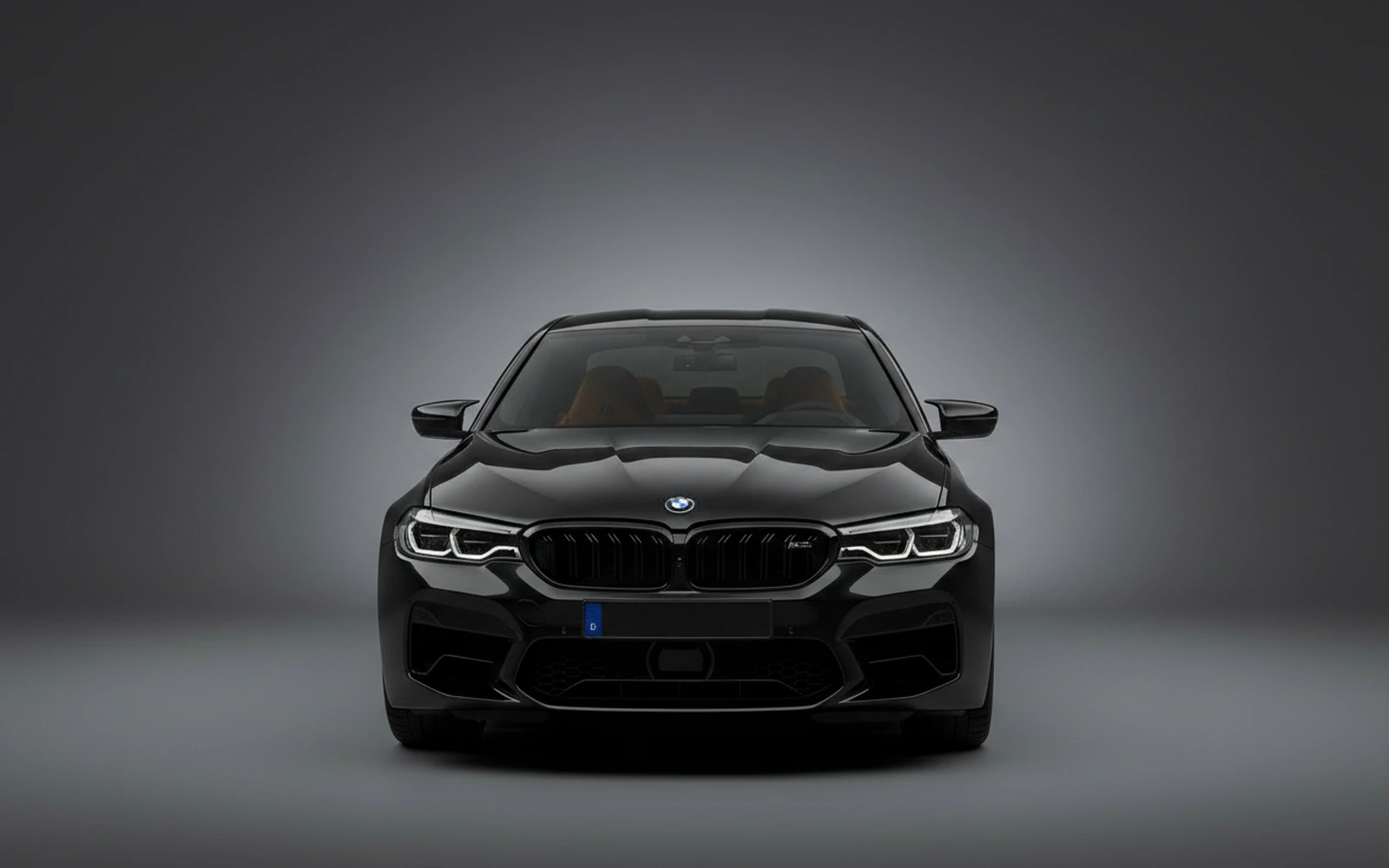 BMW M5 Competition Black 2023 — exterior side view