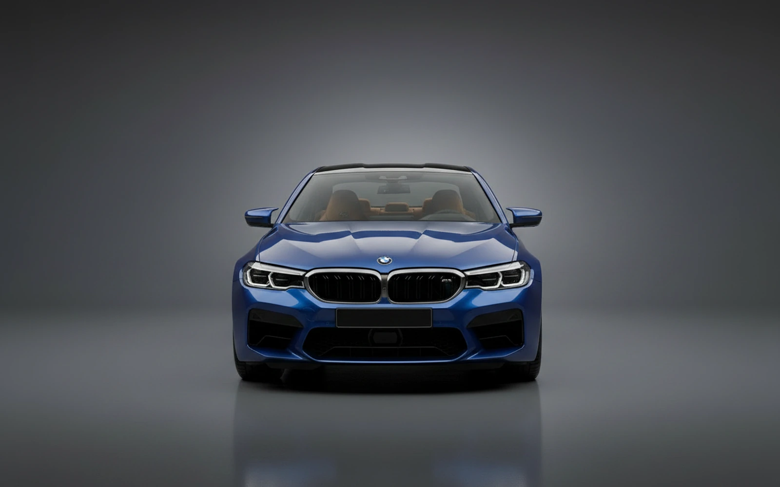 BMW M5 Competition Blue 2023 — exterior side view
