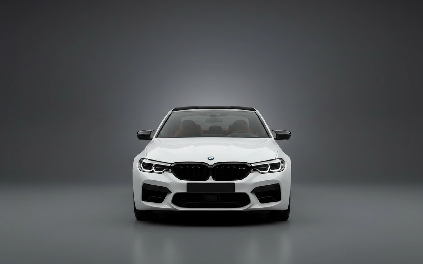 BMW M5 Competition White 2023 — exterior side view