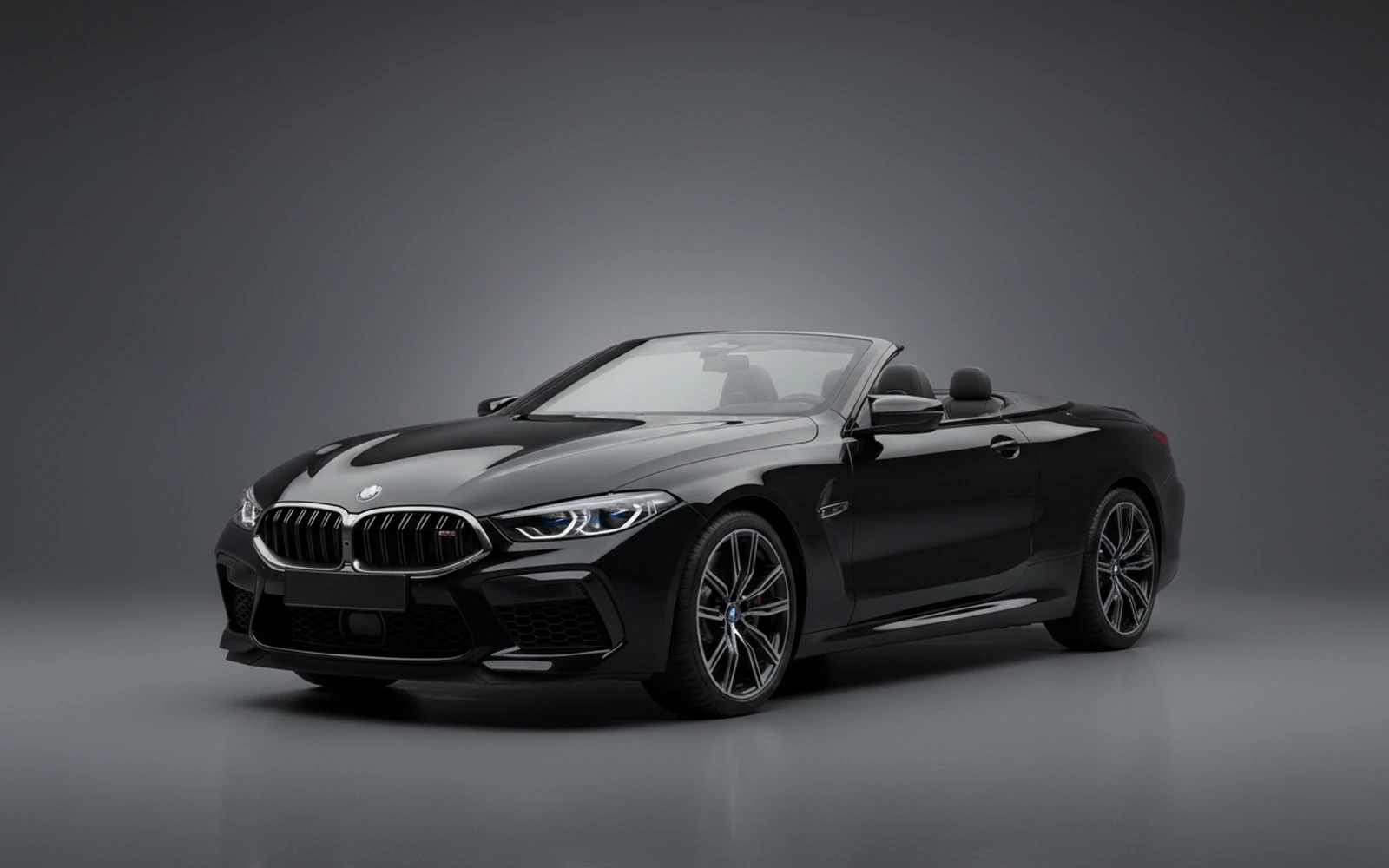 BMW M8 Competition Convertible Negro 2023 for rent in Miami — exterior front view