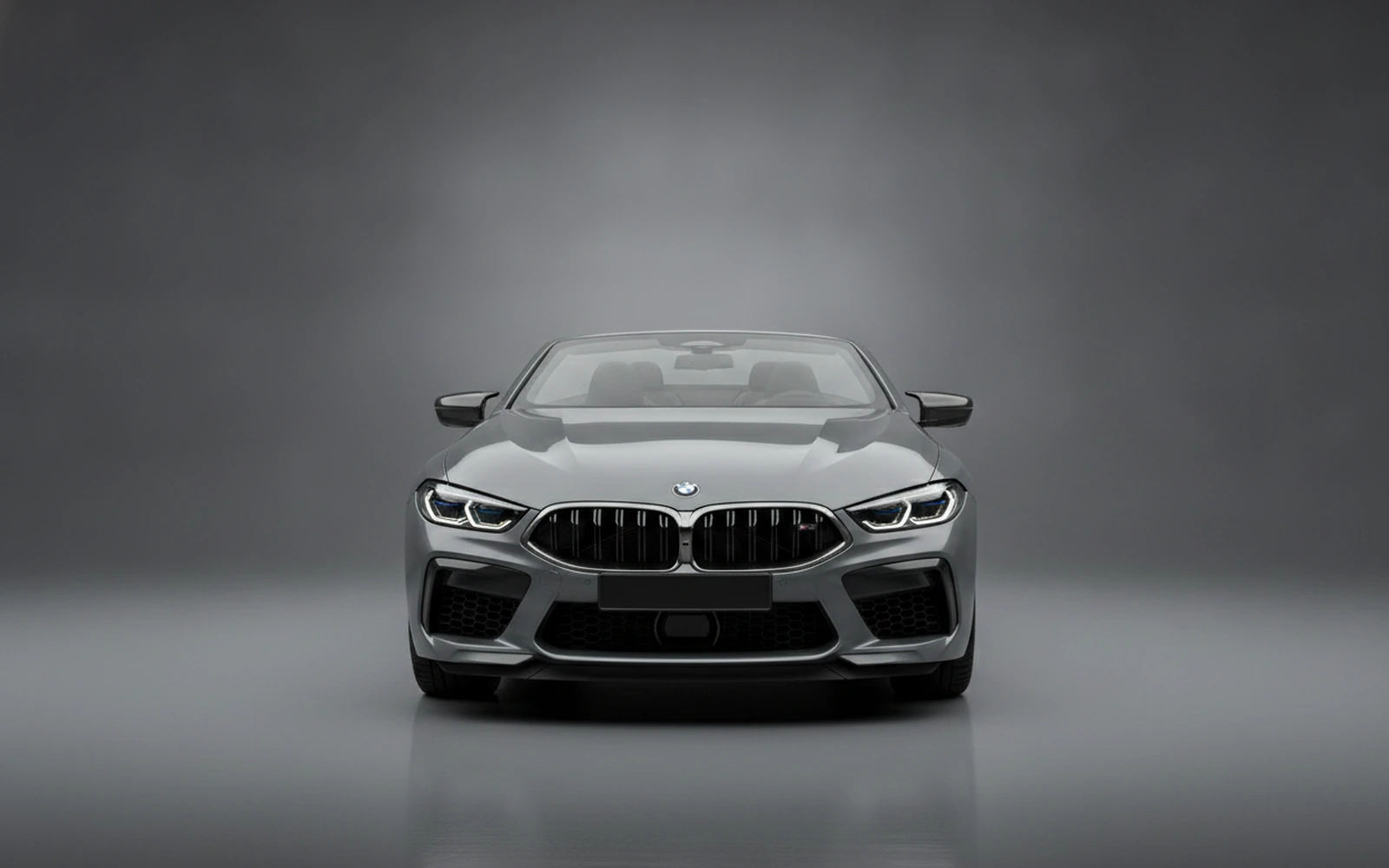 BMW M8 Competition Convertible Grey 2023 — exterior side view