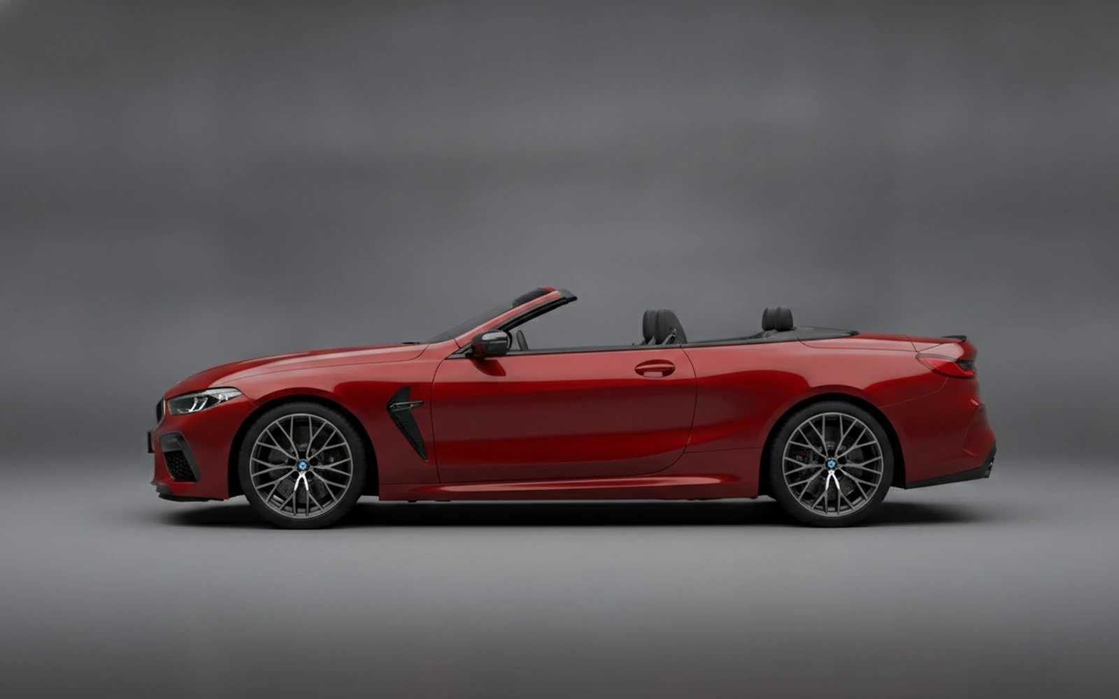 BMW M8 Competition Convertible Red 2022 — exterior rear view