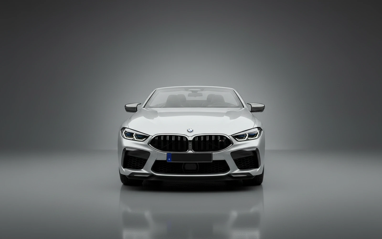 BMW M8 Competition Convertible Silver 2023 — exterior side view