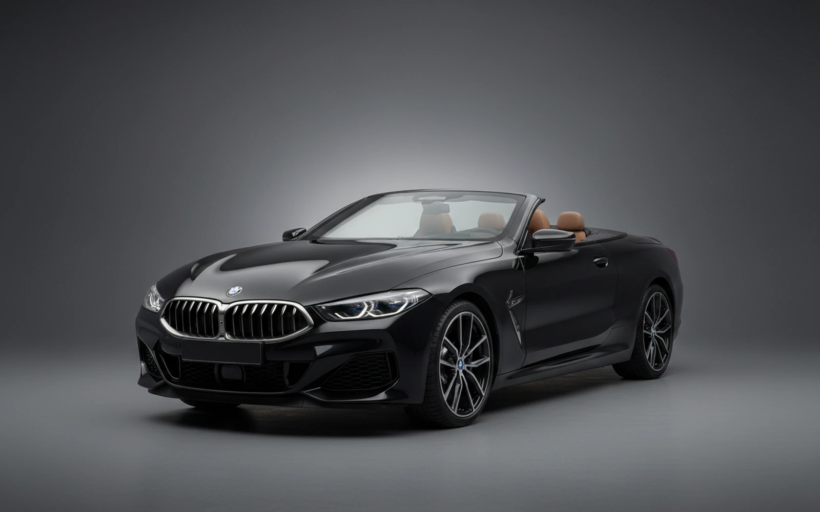BMW M850i Negro 2022 for rent in Miami — exterior front view