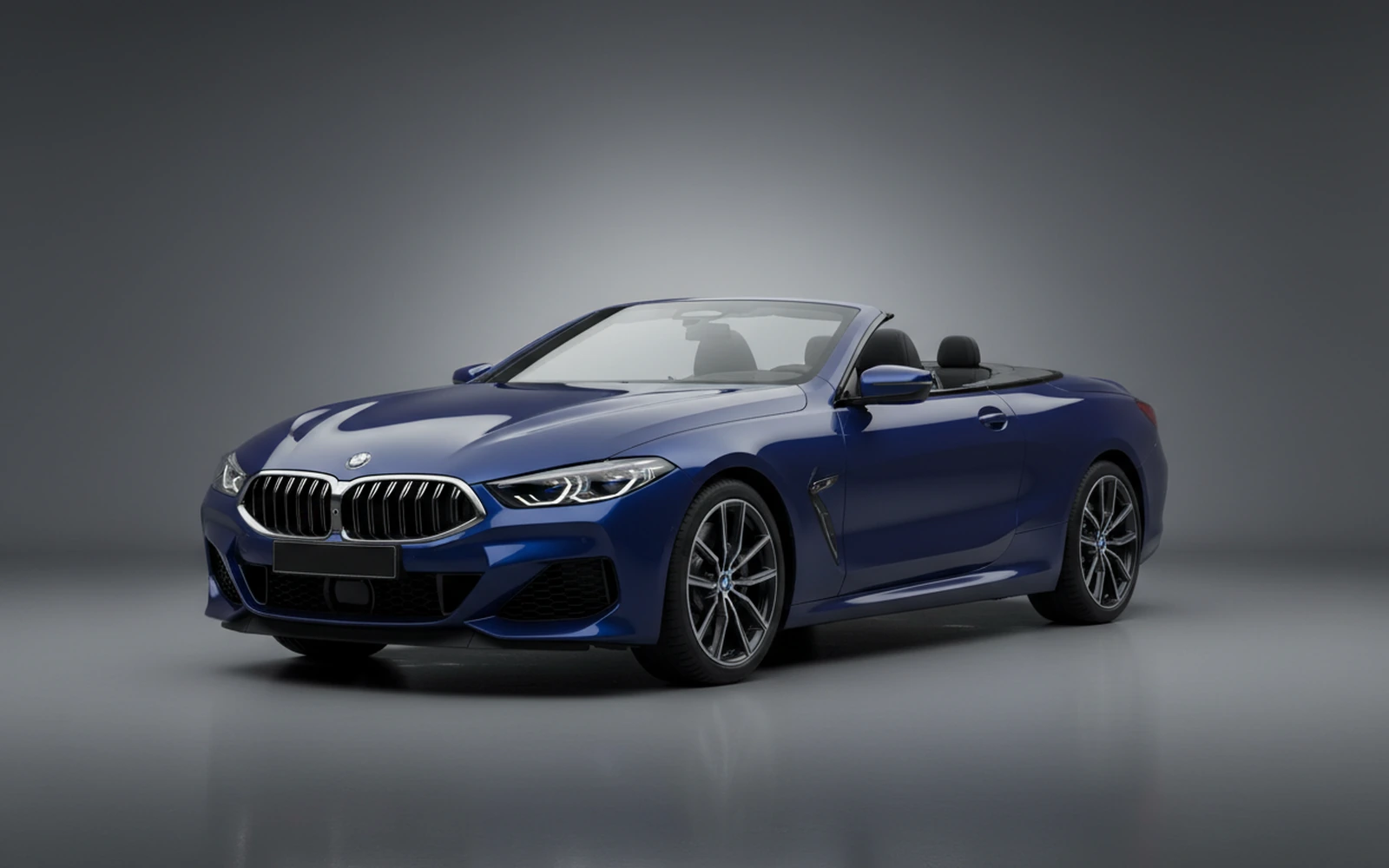 BMW M850i Blue 2022 for rent in Miami — exterior front view