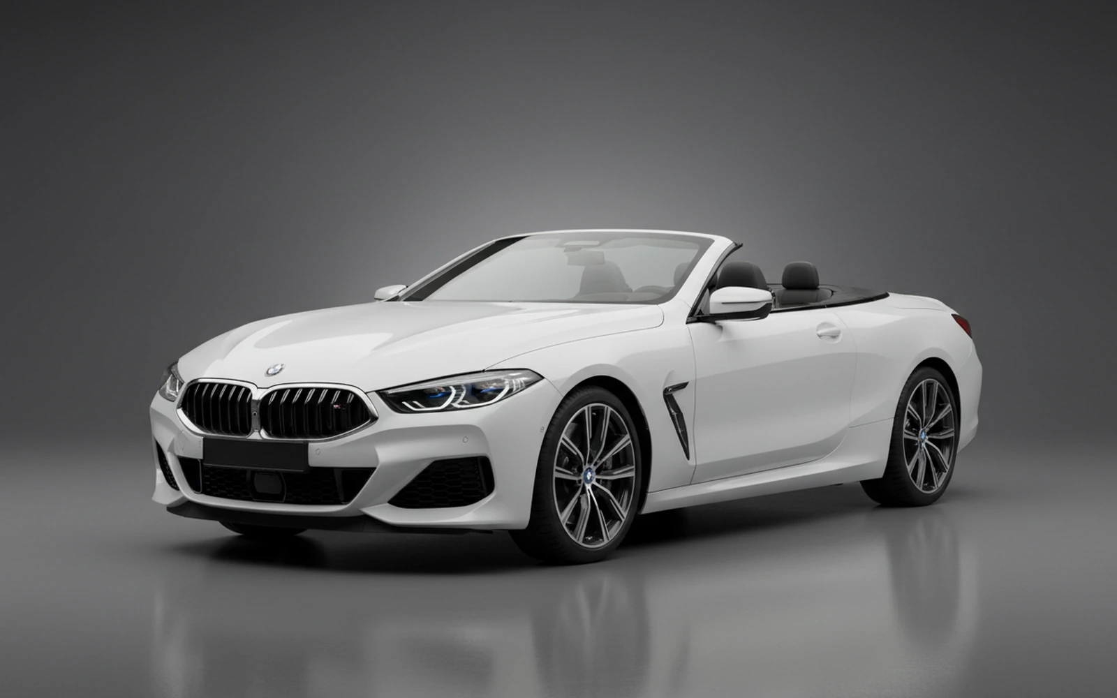 BMW M850i White 2022 for rent in Miami — exterior front view