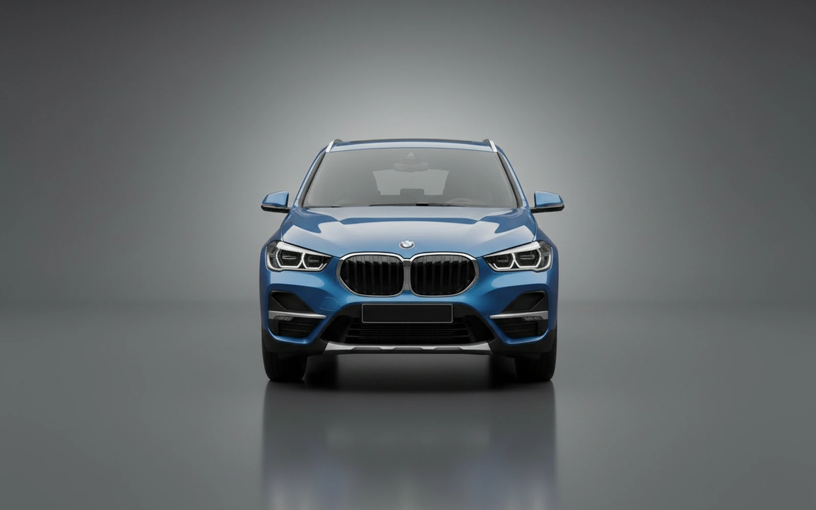 BMW X1 Blue 2024 — exterior side view