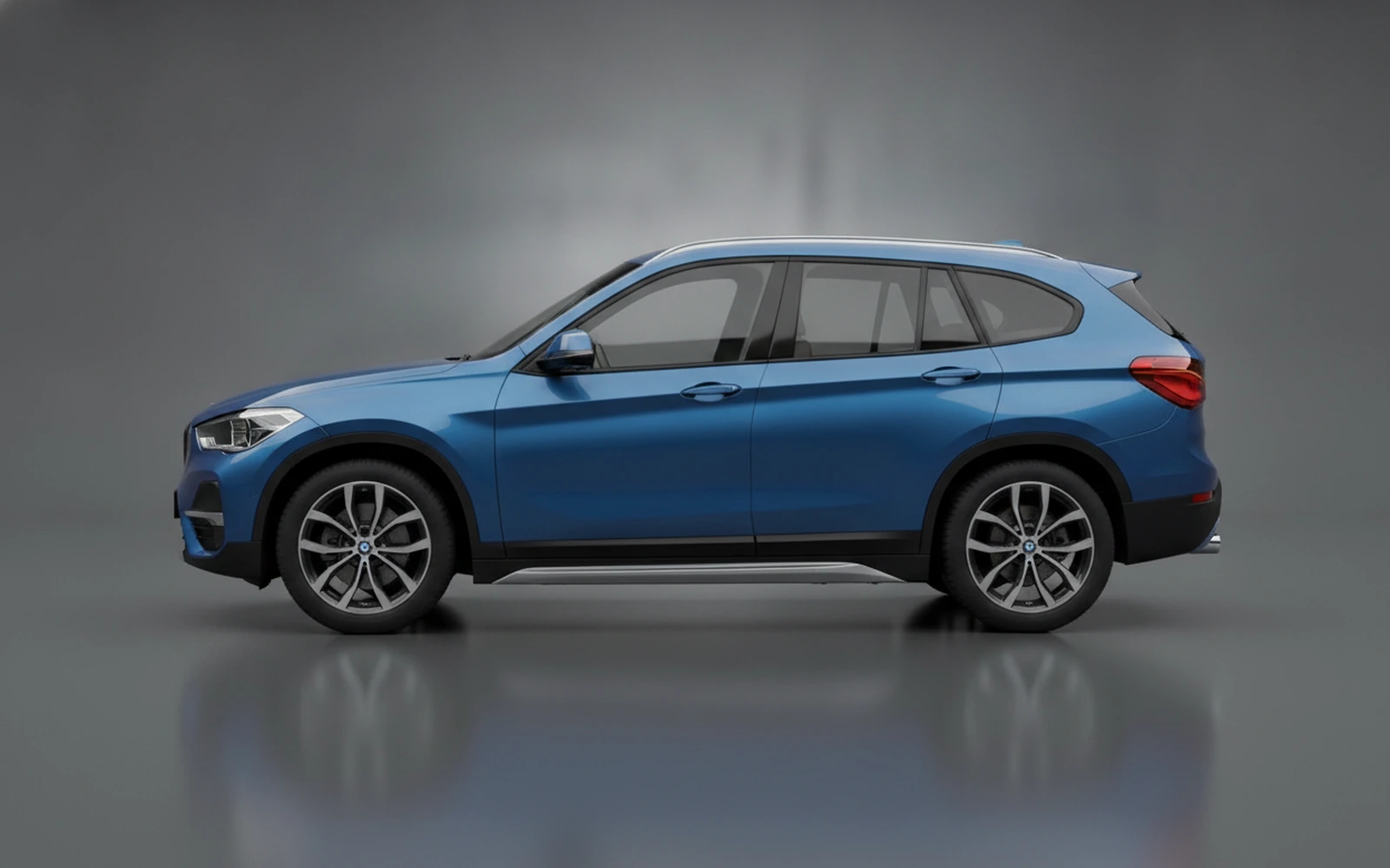 BMW X1 Blue 2024 — exterior rear view