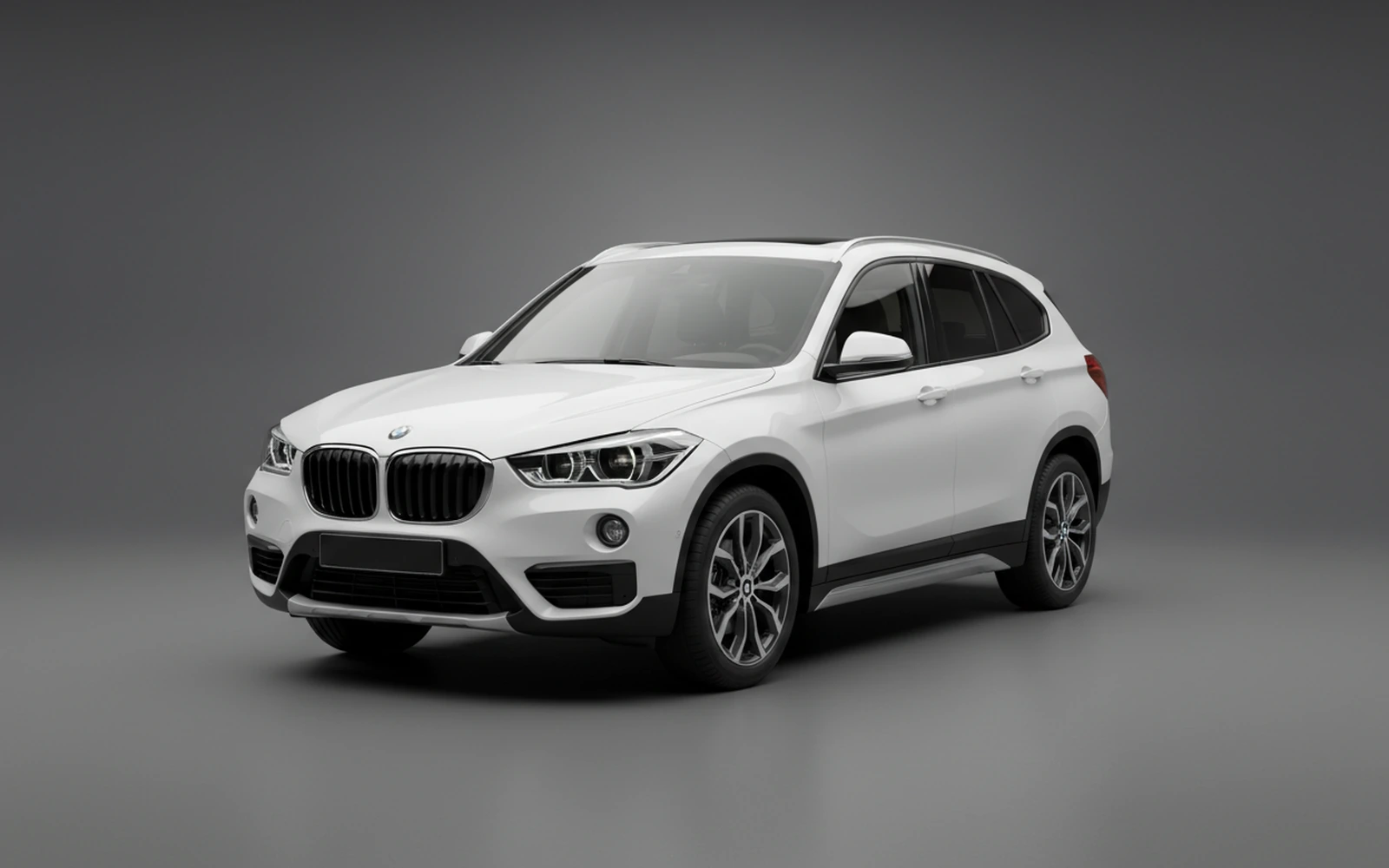 BMW X1 White 2024 for rent in Miami — exterior front view