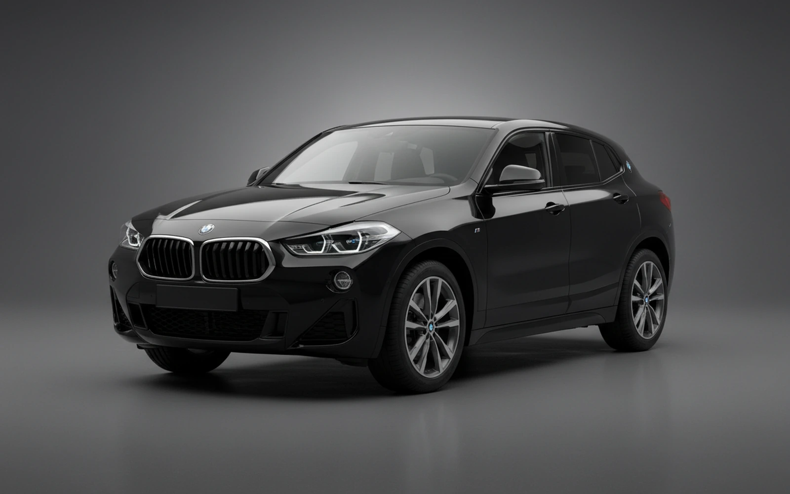 BMW X2 Negro 2026 for rent in Miami — exterior front view