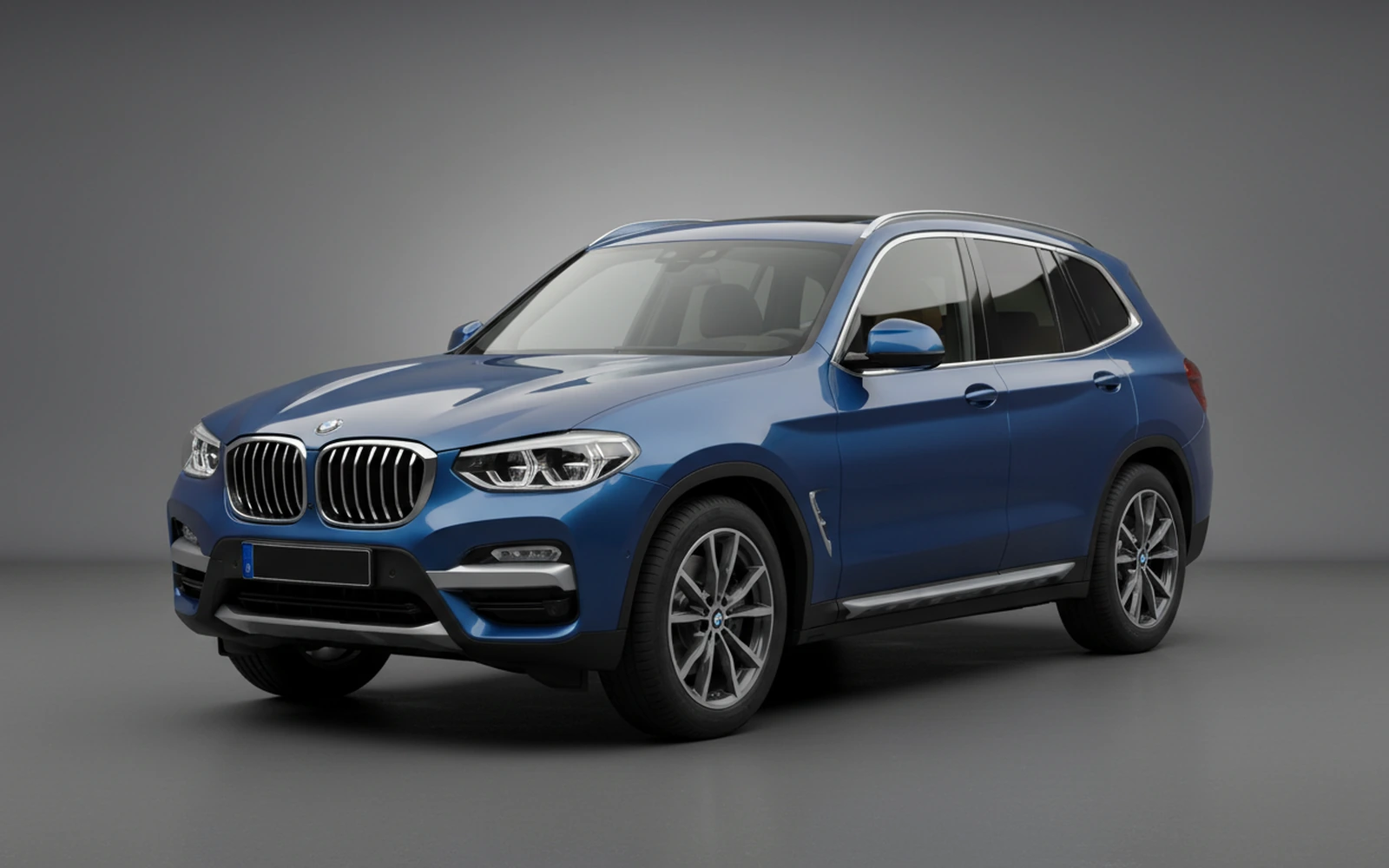 BMW X3 xDrive30i Azul 2024 for rent in Miami — exterior front view