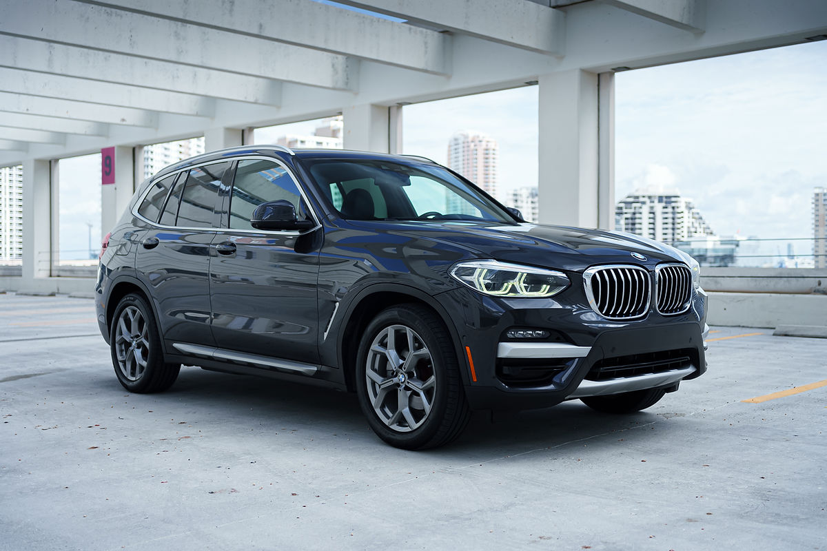 BMW X3 Gray 2022 for rent in Miami — exterior photo