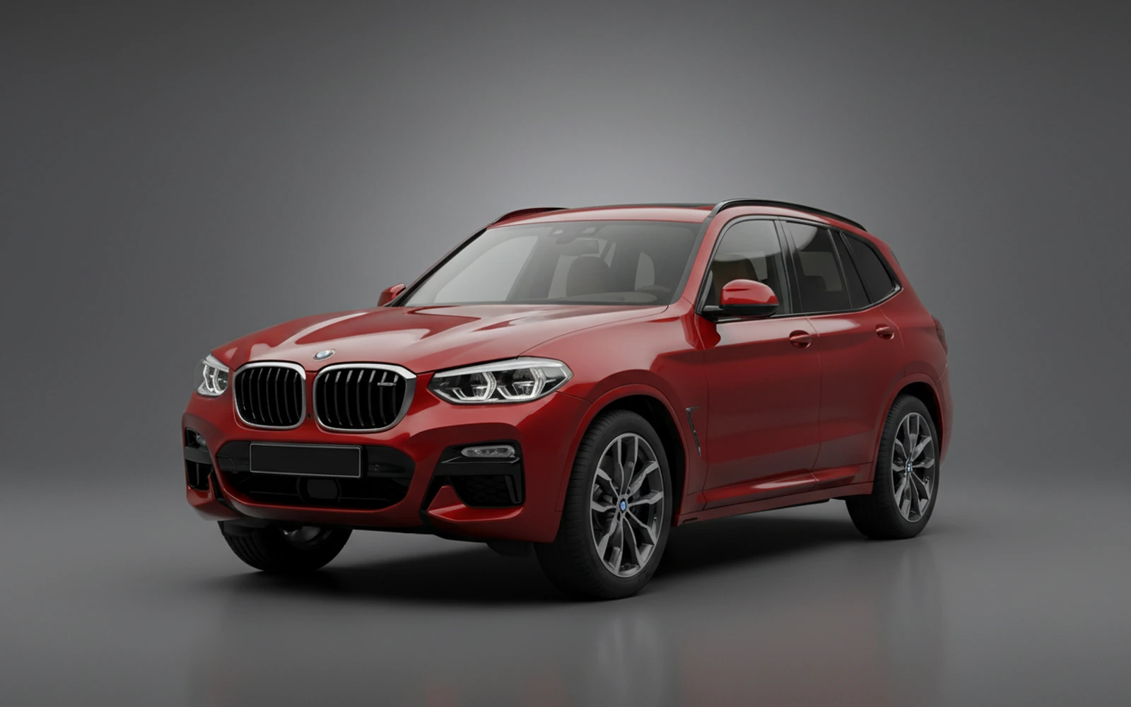 BMW X3 xDrive30i Red 2025 for rent in Miami — exterior front view