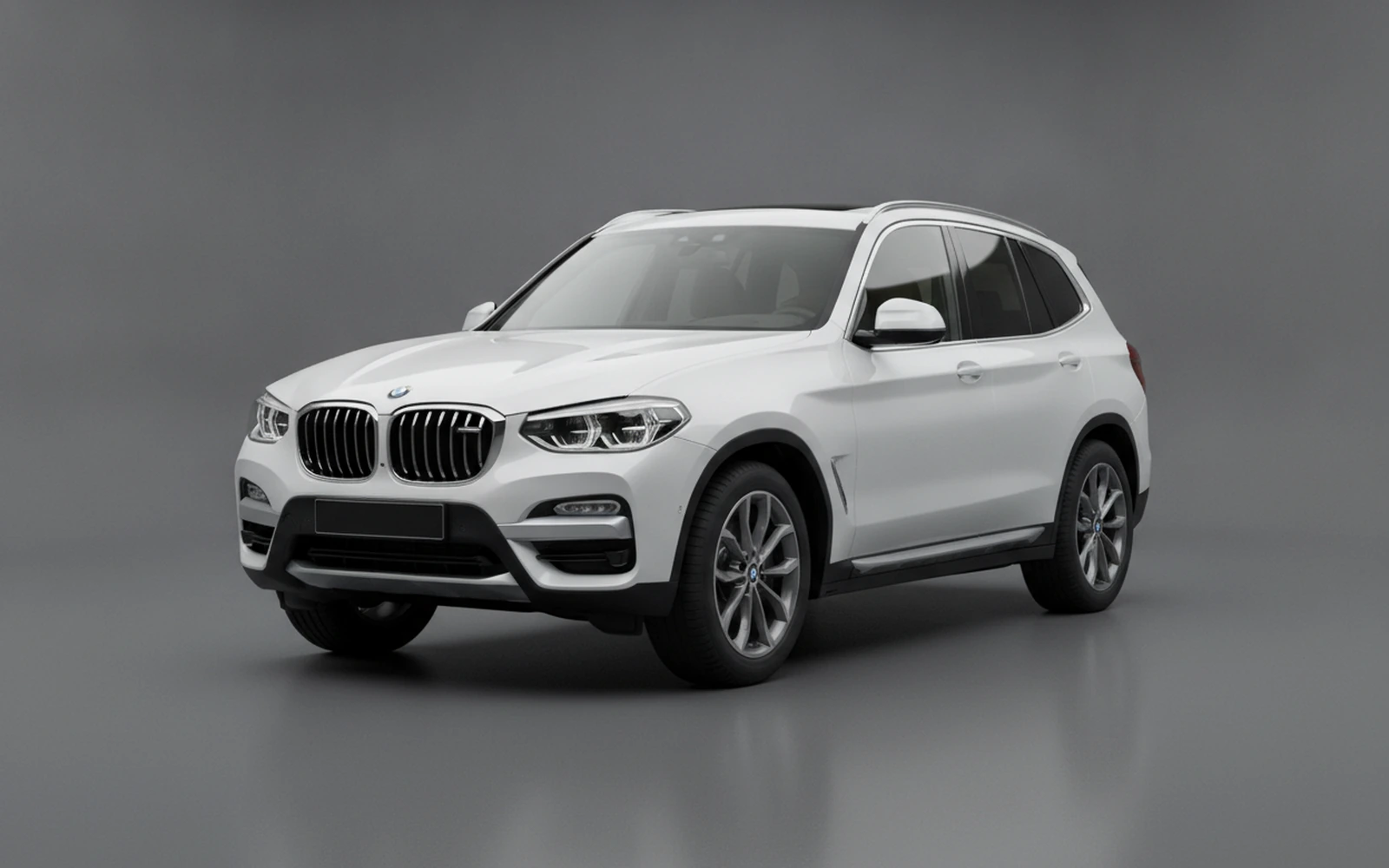 BMW X3 White 2022 for rent in Miami — exterior front view