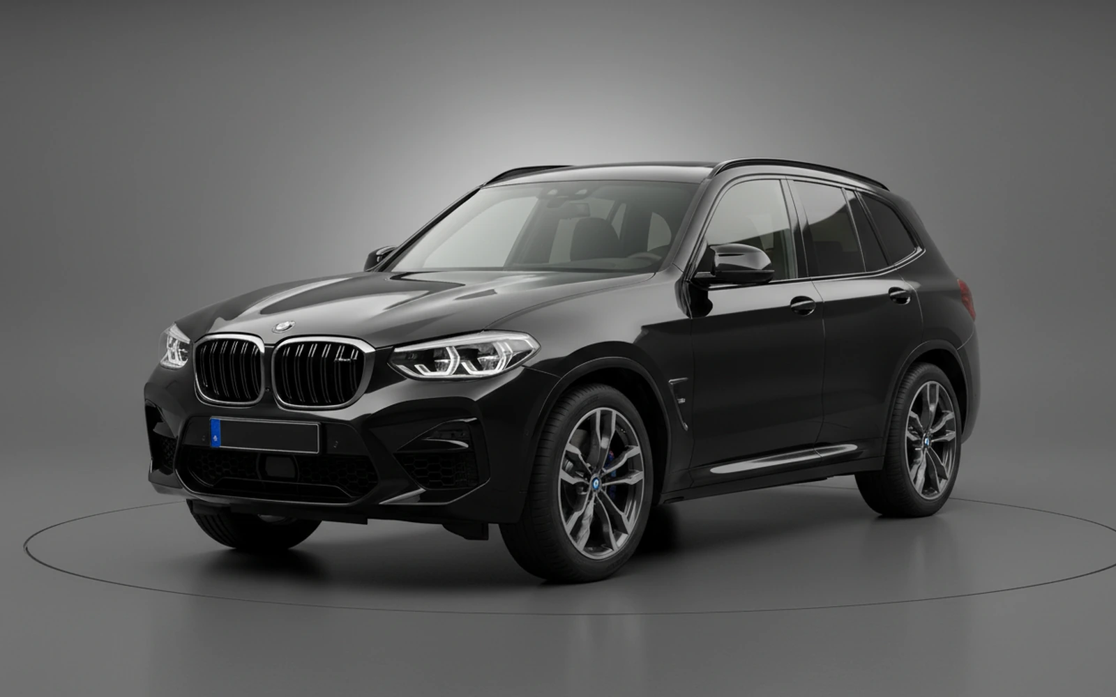 BMW X3M Competition Negro 2022 for rent in Miami — exterior front view