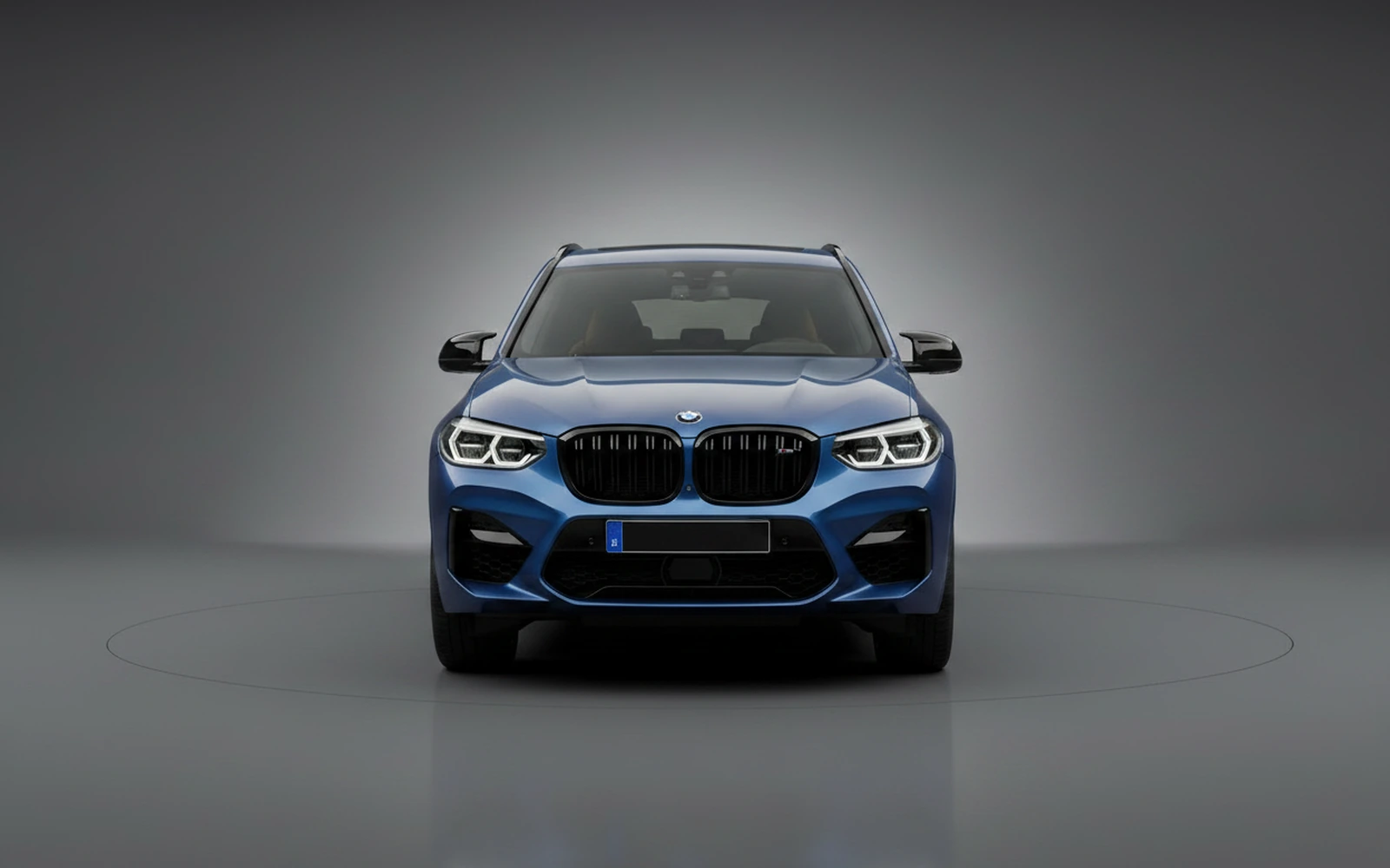BMW X3M Competition Azul 2022 — exterior side view