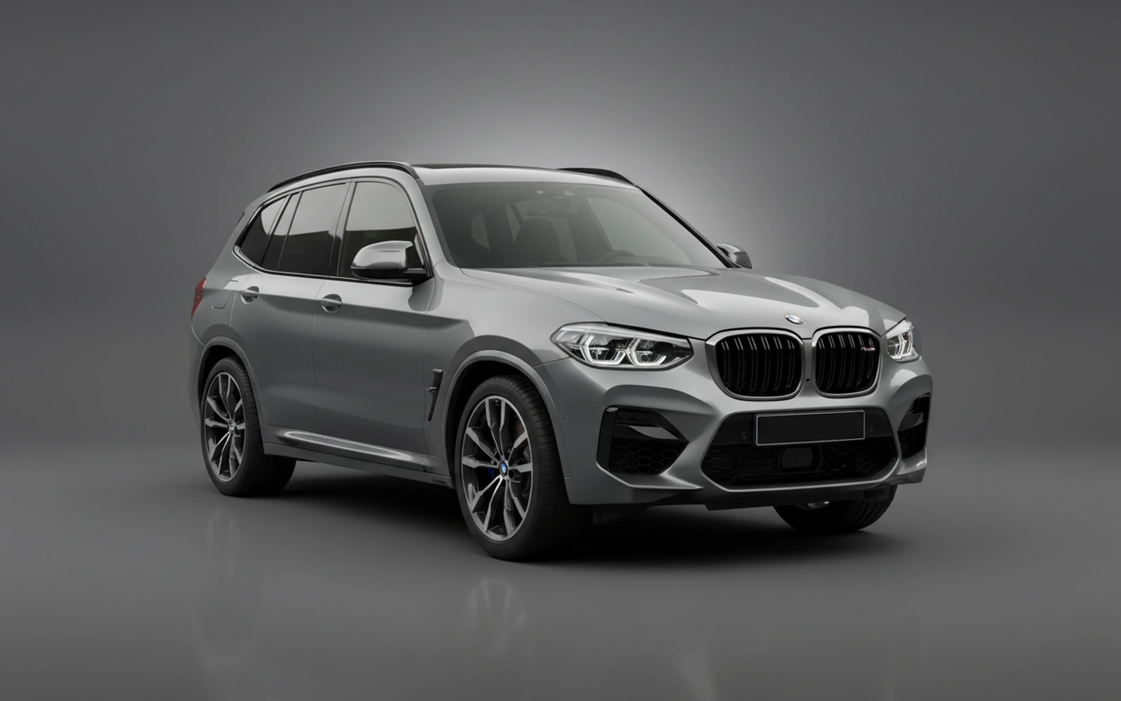 BMW X3M Competition Gris 2022 for rent in Miami — exterior front view