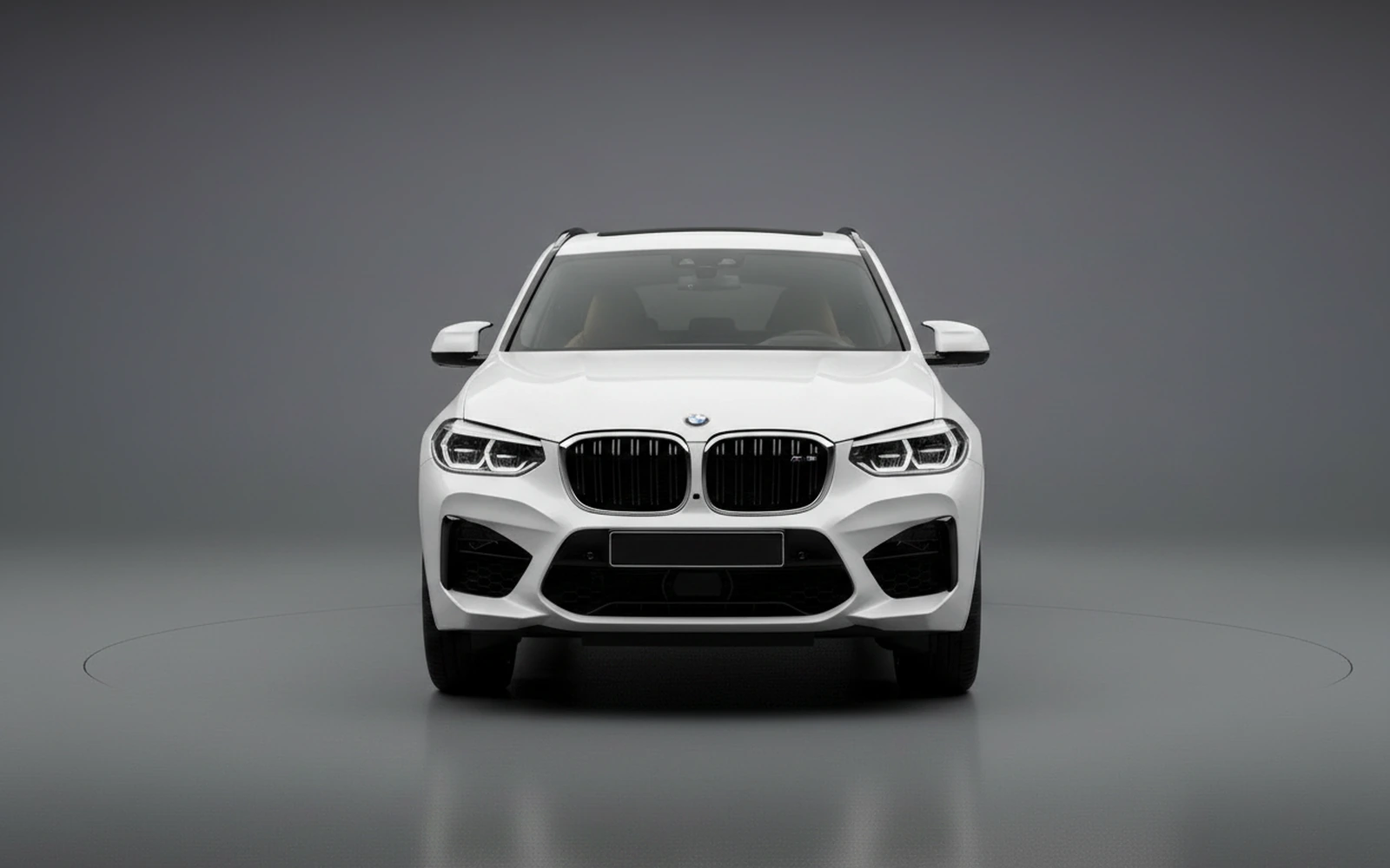BMW X3M Competition White 2022 — exterior side view