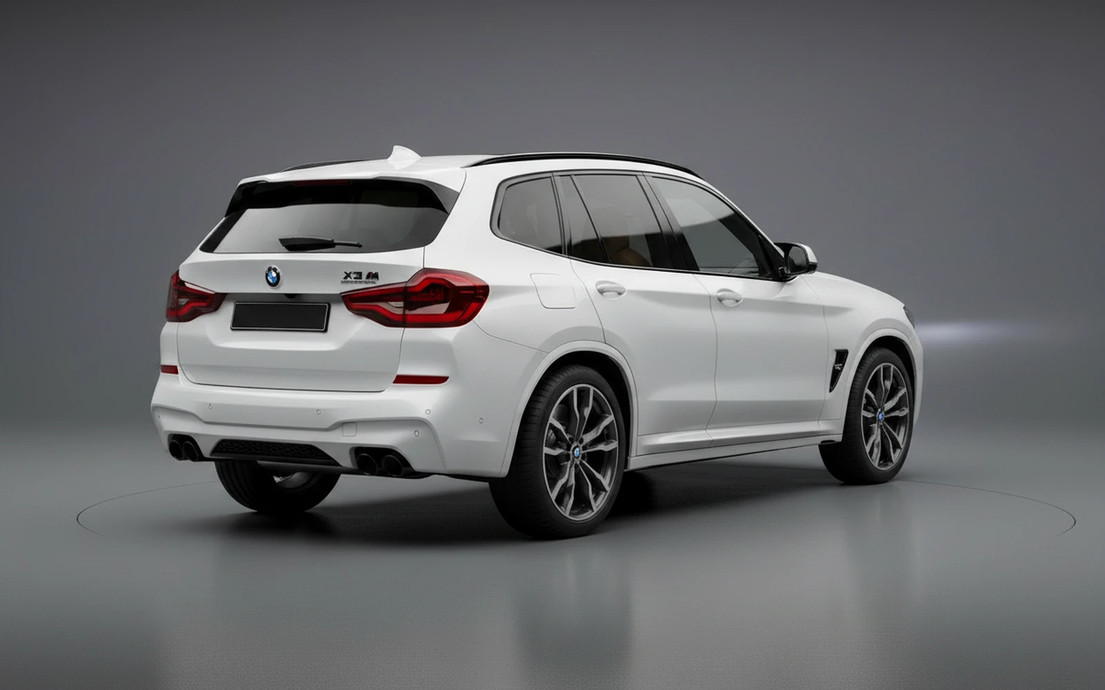 BMW X3M Competition White 2022 — interior dashboard