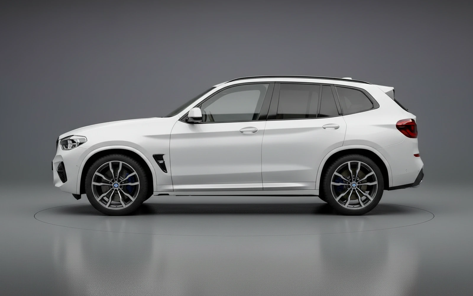 BMW X3M Competition White 2022 — exterior rear view