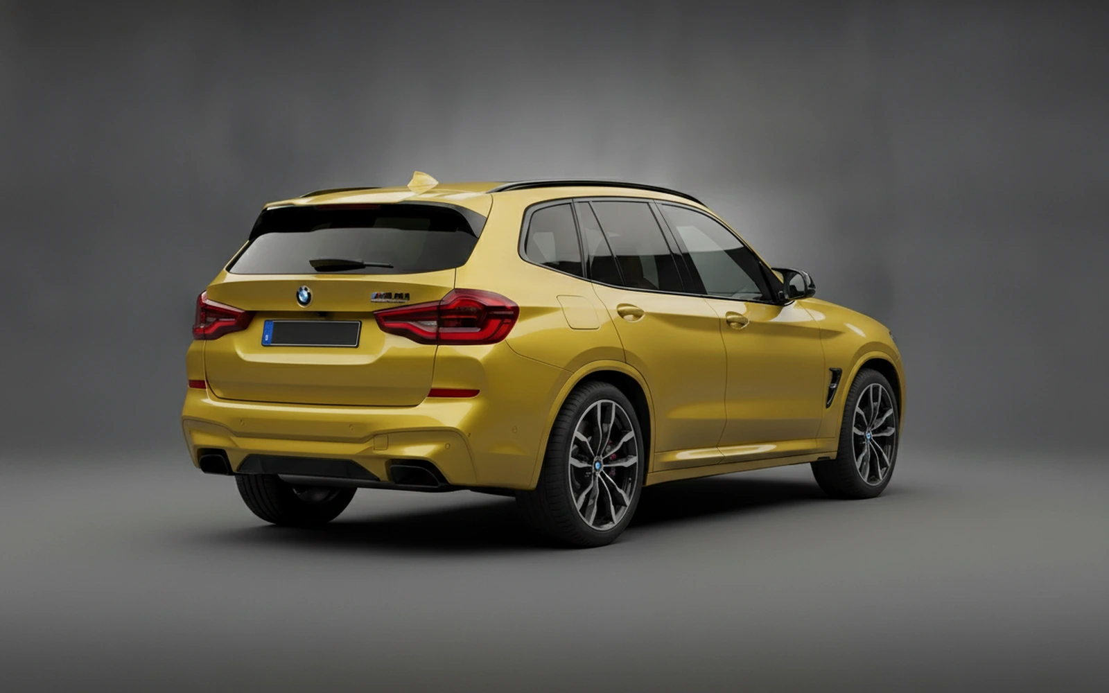 BMW X3m Competition Yellow 2022 — interior dashboard