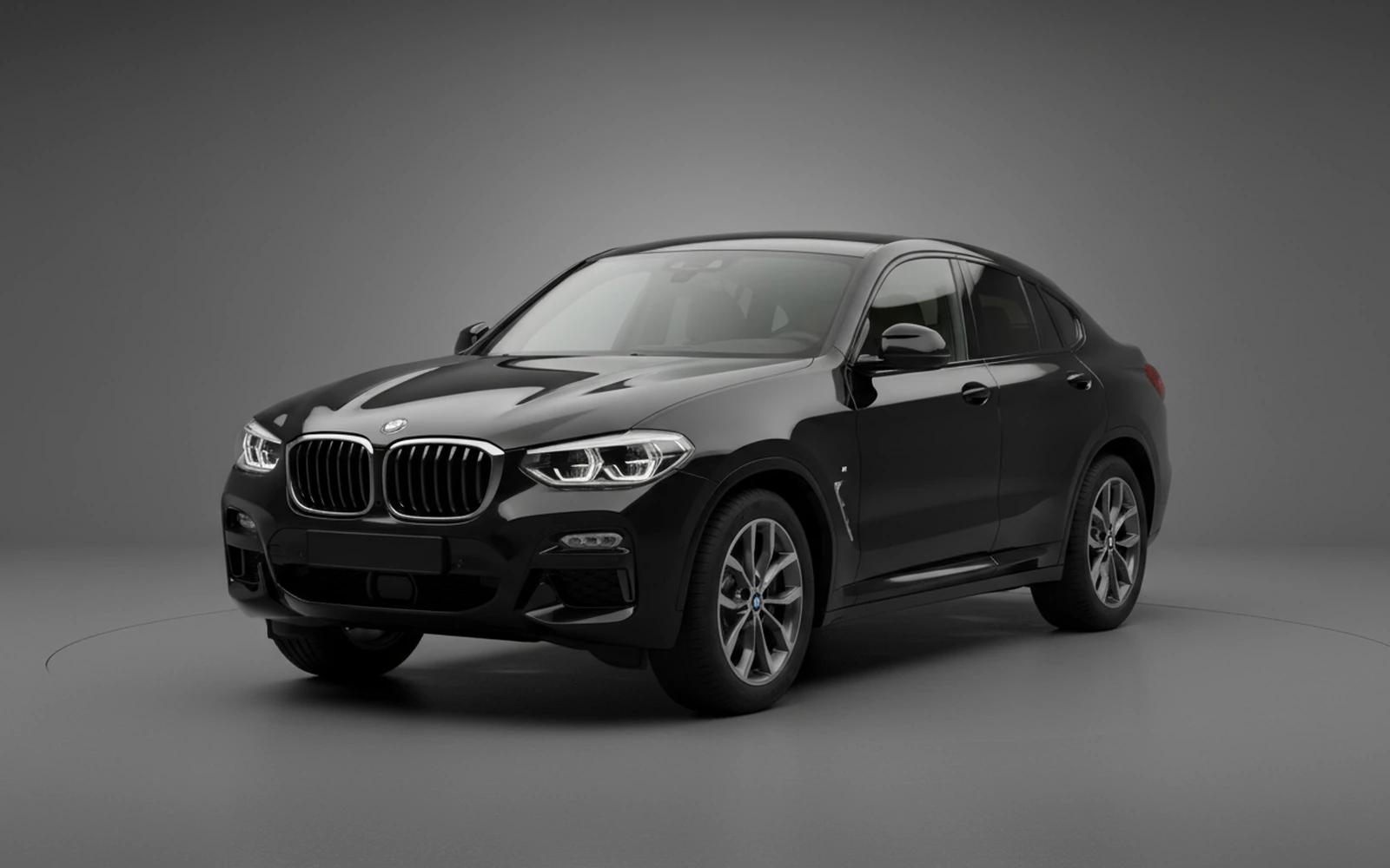 BMW X4 Black 2024 for rent in Miami — exterior front view