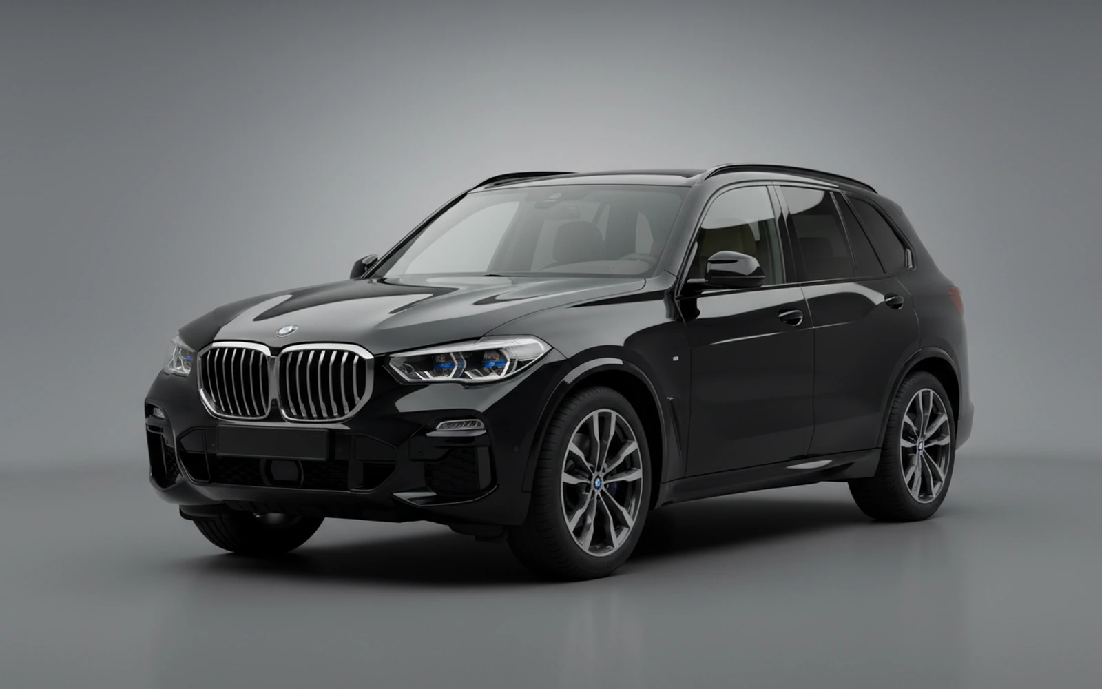 BMW X5 40i M-Sport Black 2025 for rent in Miami — exterior front view