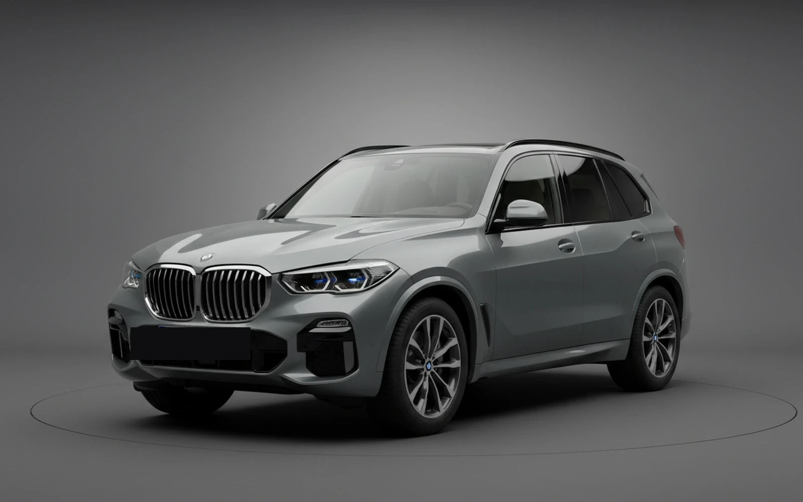 BMW X5 Grey 2025 for rent in Miami — exterior front view