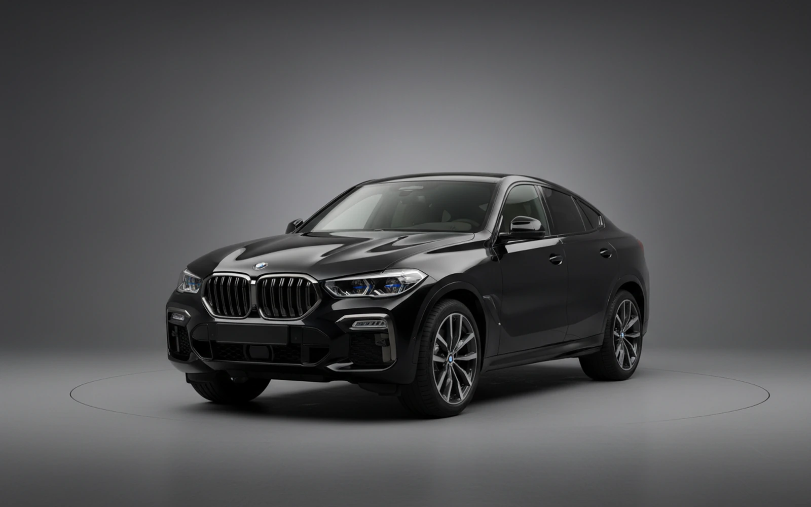 BMW X6 Black 2022 for rent in Miami — exterior front view