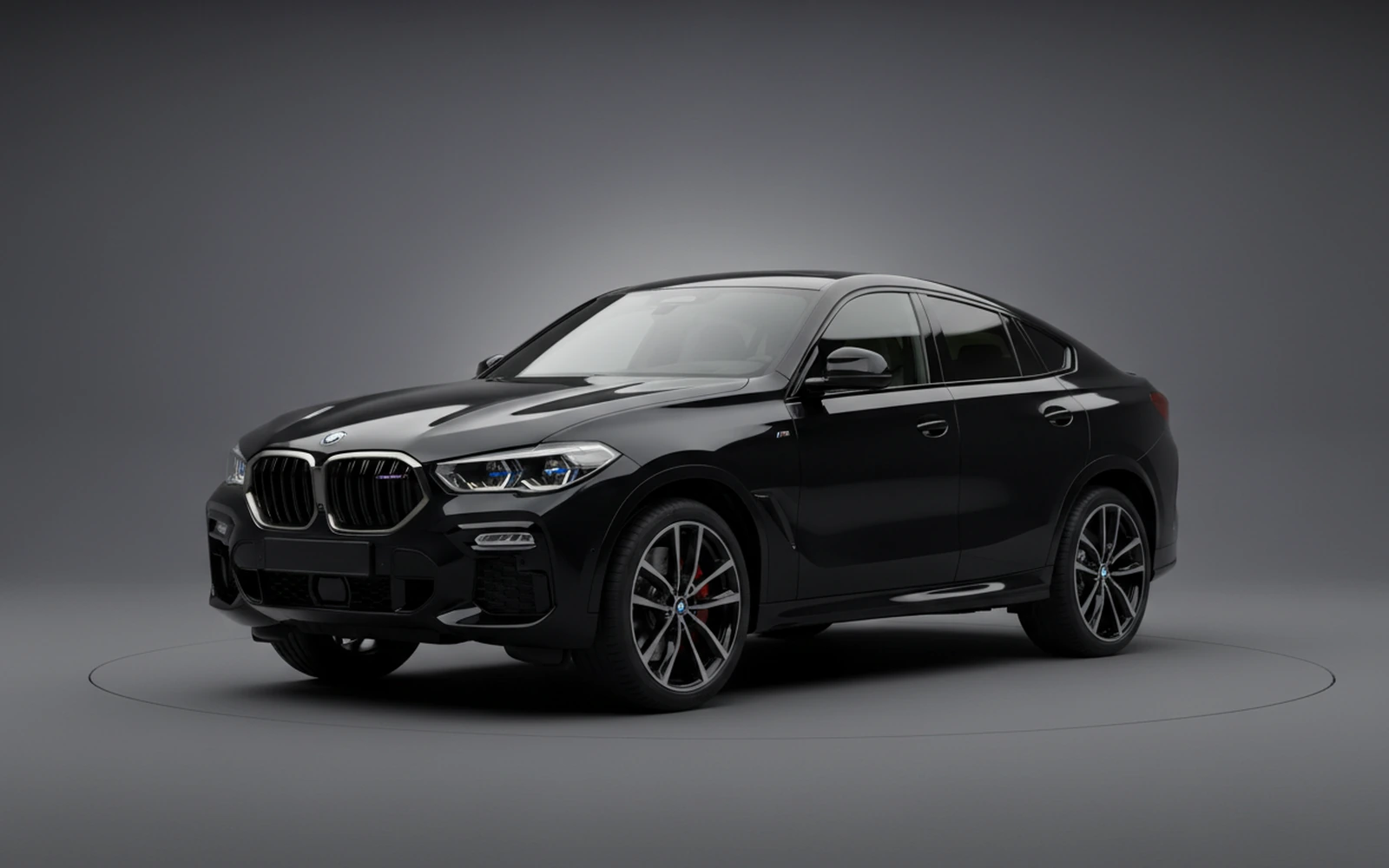 BMW X6 xDrive40i Black 2024 for rent in Miami — exterior front view