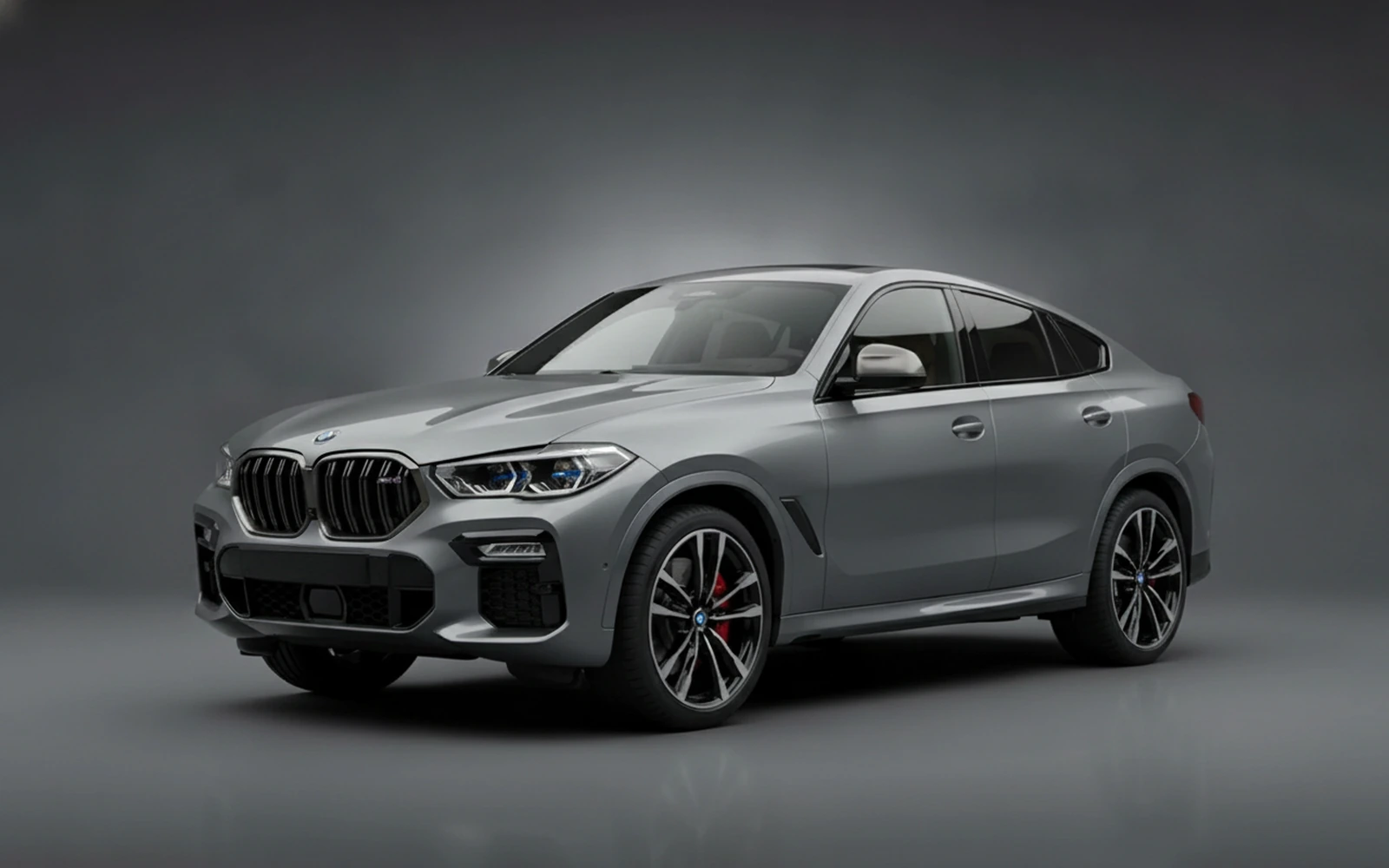 BMW X6 xDrive40i Grey 2023 for rent in Miami — exterior front view