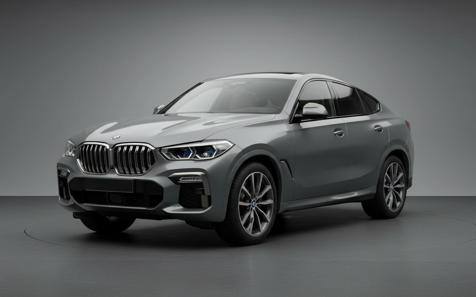 BMW X6 40i Grey 2025 for rent in Miami — exterior front view