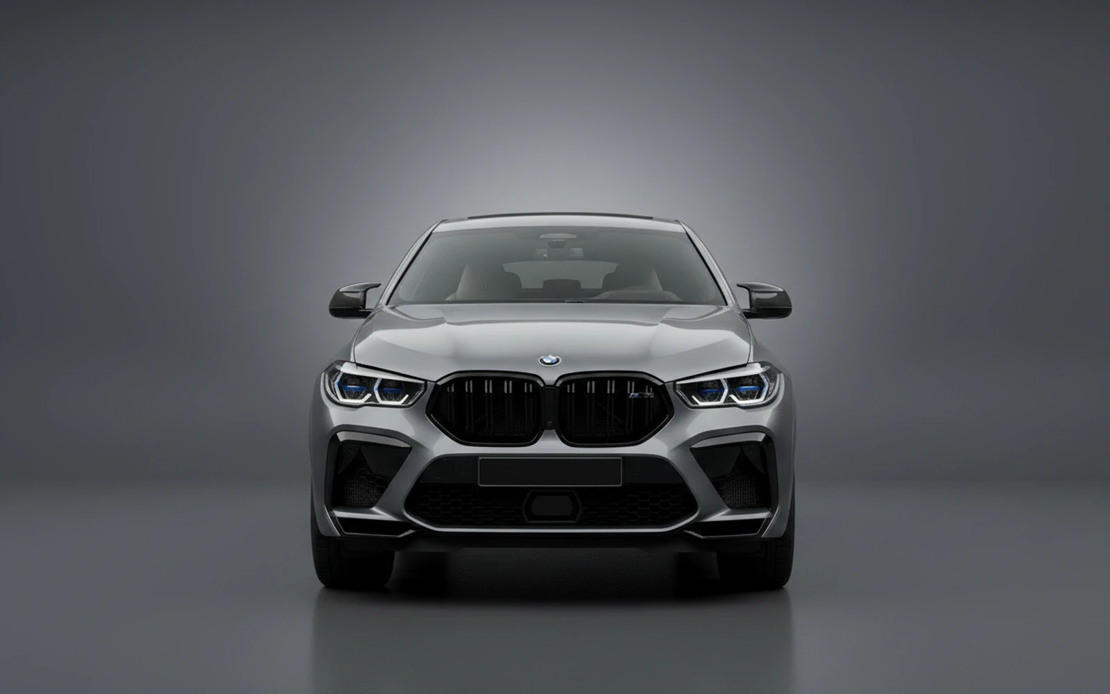 BMW X6m Competition Grey 2024 — exterior side view