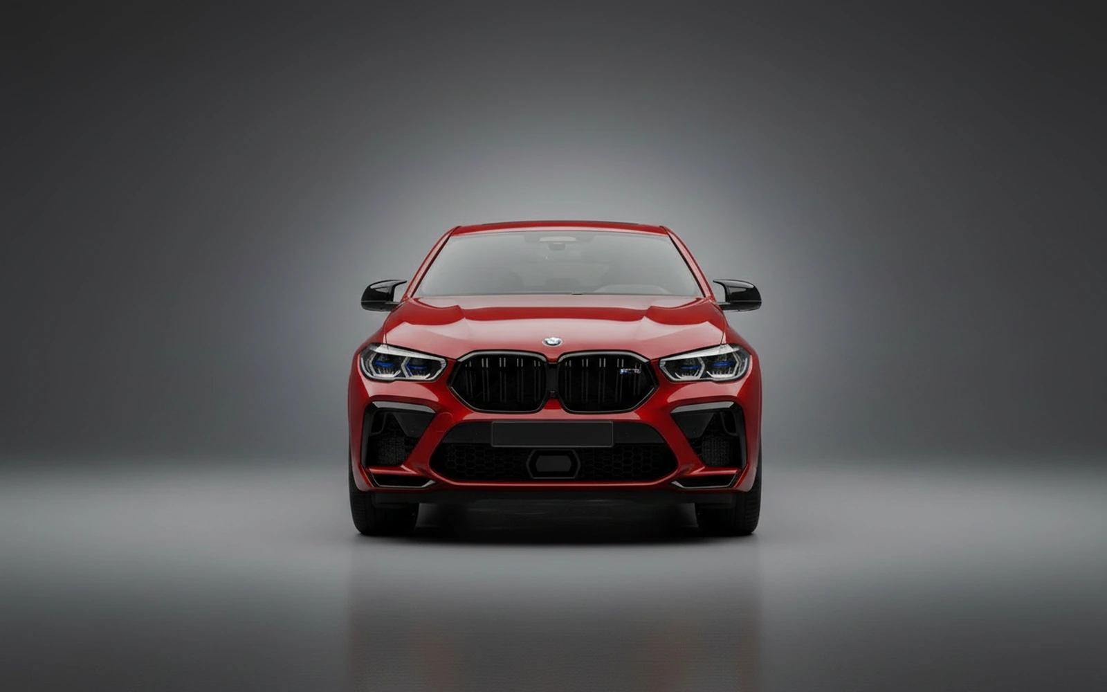BMW X6M Competition Red 2021 — exterior side view