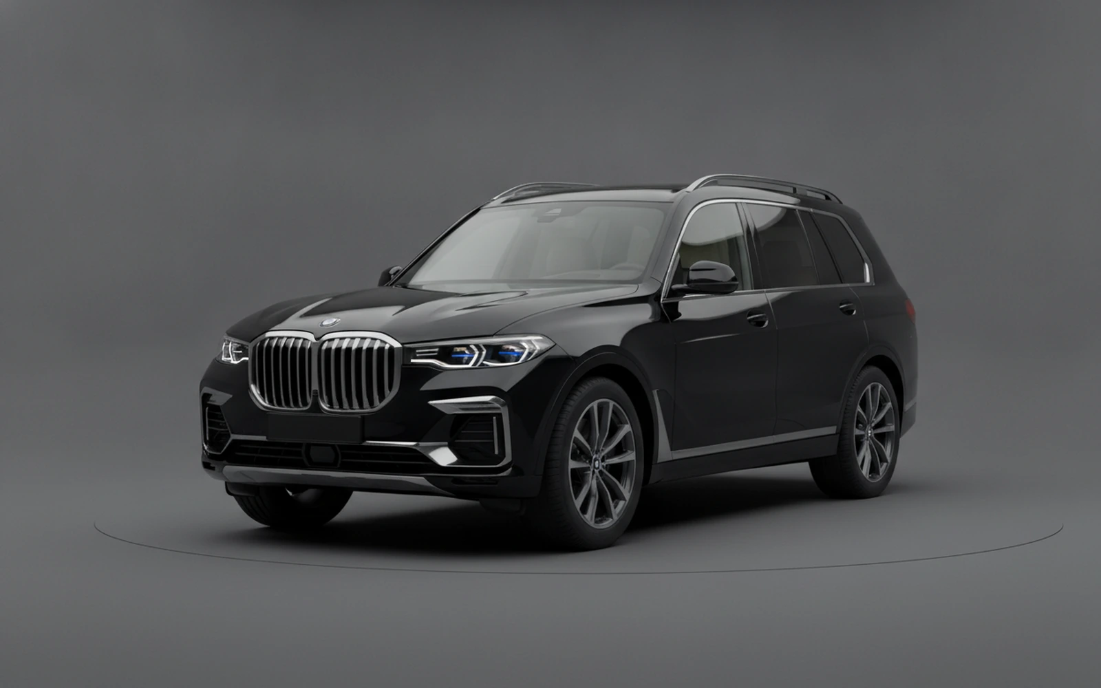BMW X7 Black 2024 for rent in Miami — exterior front view