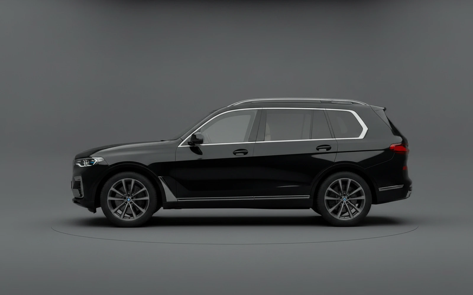 BMW X7 Black 2024 — exterior rear view