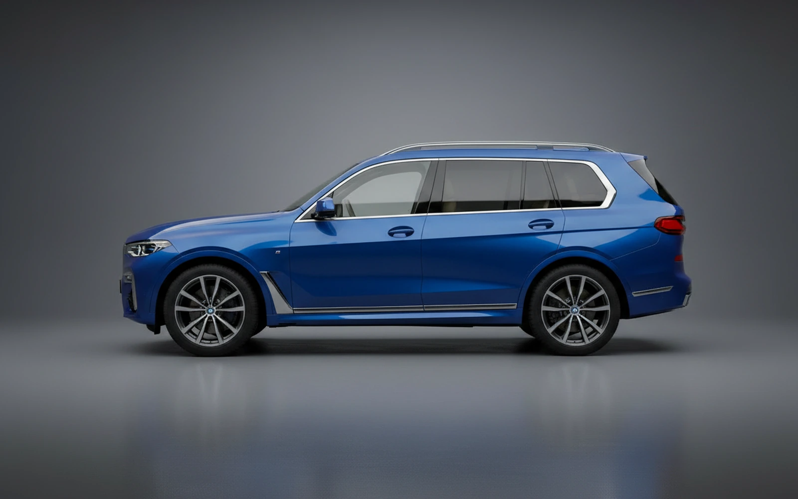 BMW X7 Dark Blue 2021 — exterior rear view