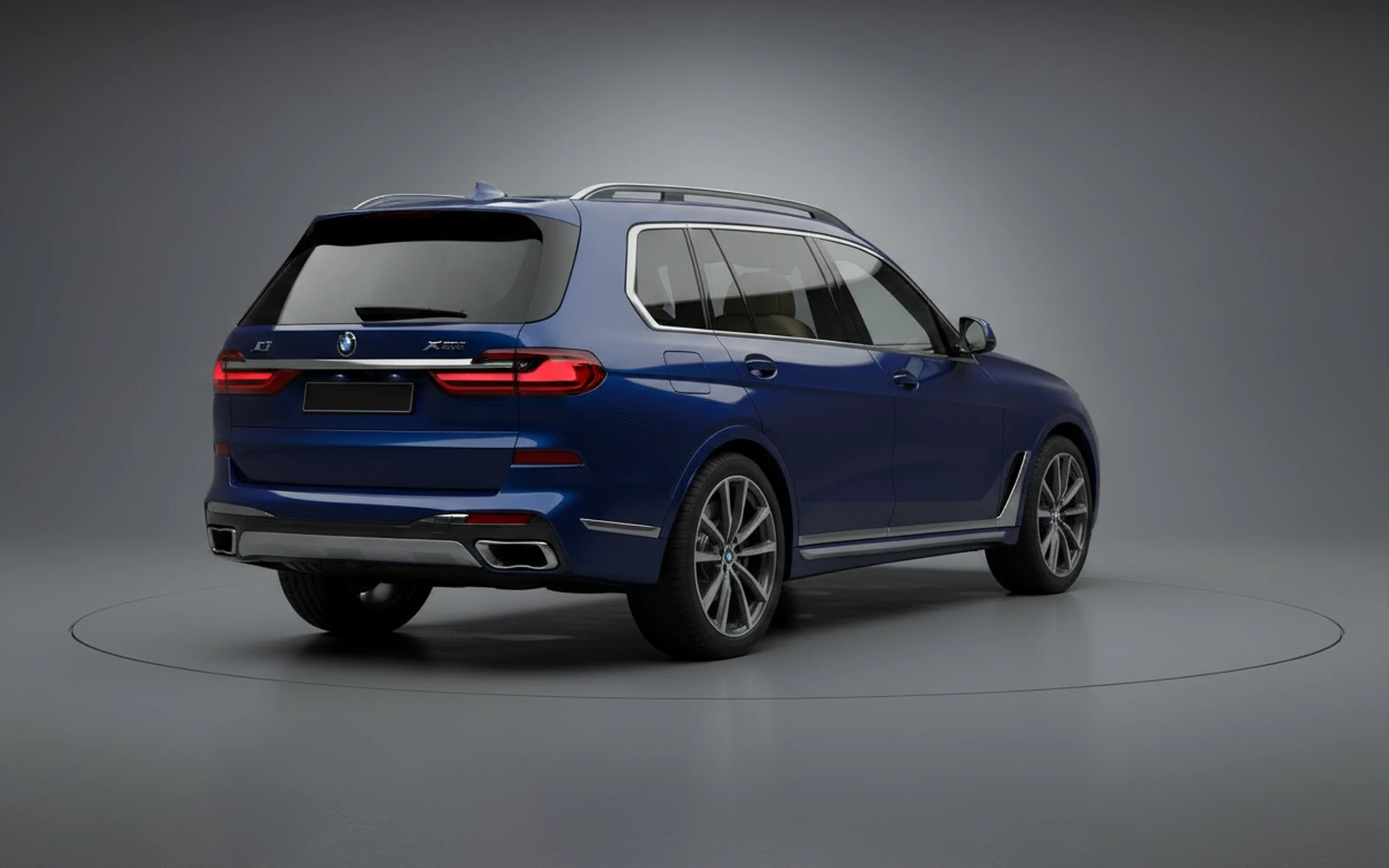 BMW X7 Dark Blue 2022 — interior dashboard