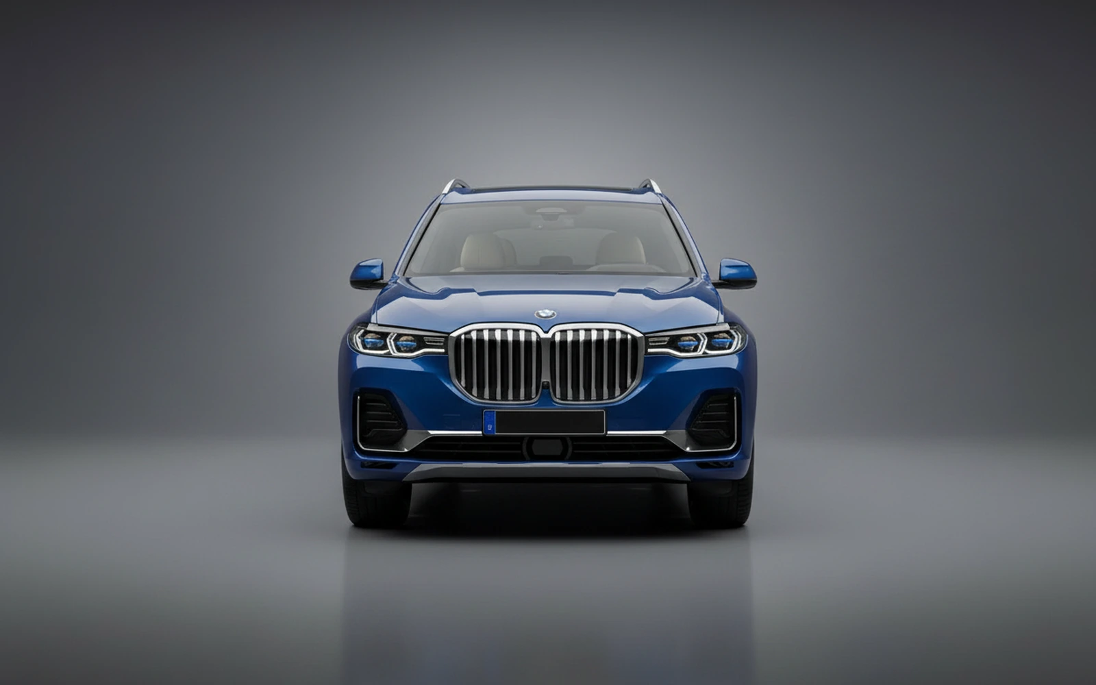 BMW X7 xDrive40i Blue 2024 — exterior side view