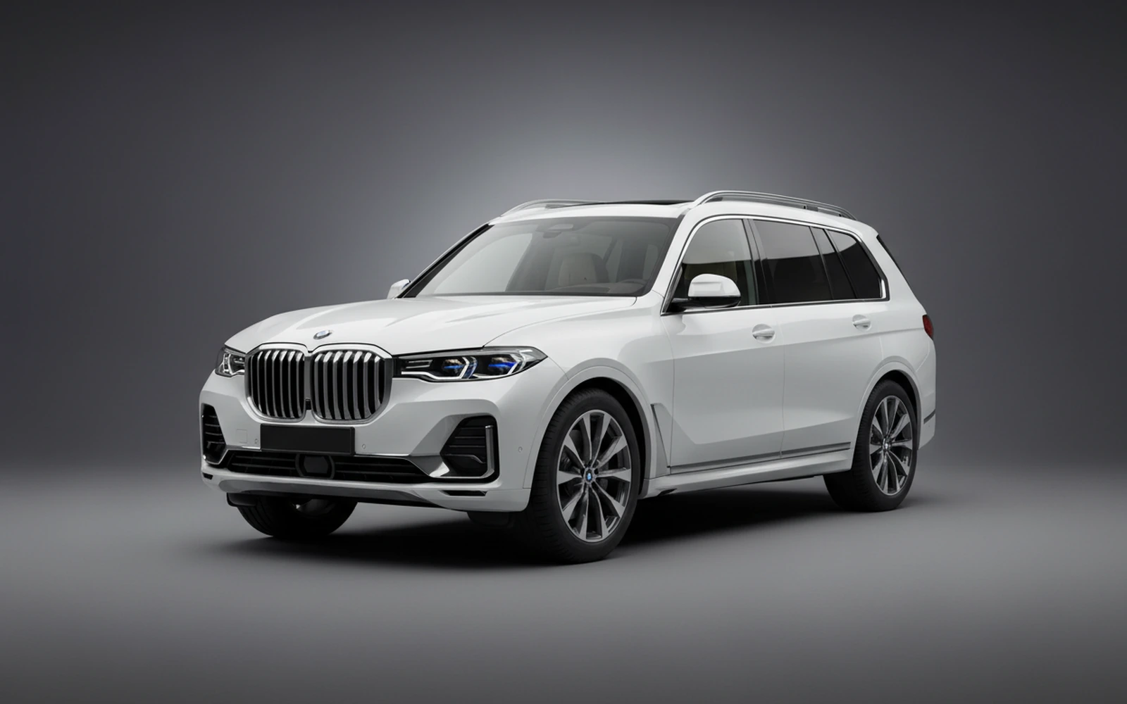 BMW X7 White 2023 for rent in Miami — exterior front view