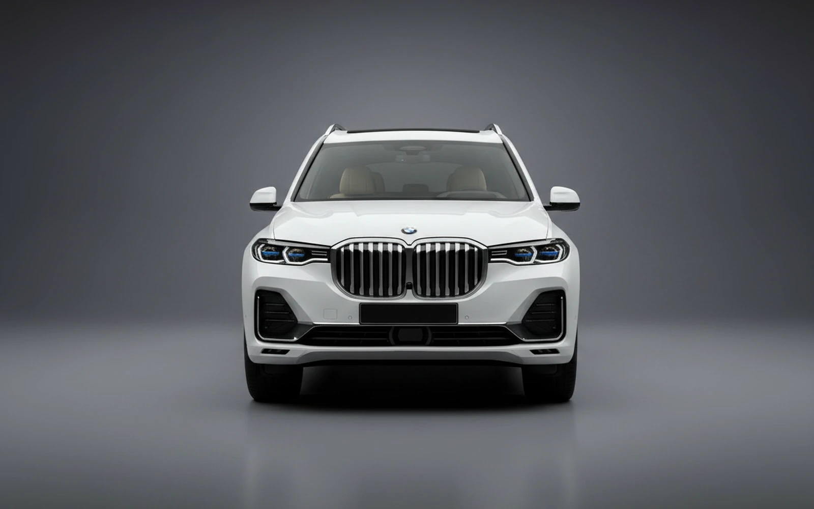 BMW X7 40i White 2025 — exterior side view