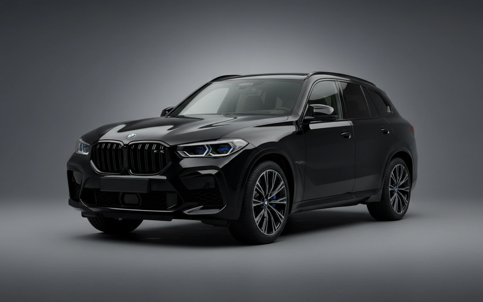 BMW XM Black 2023 for rent in Miami — exterior front view