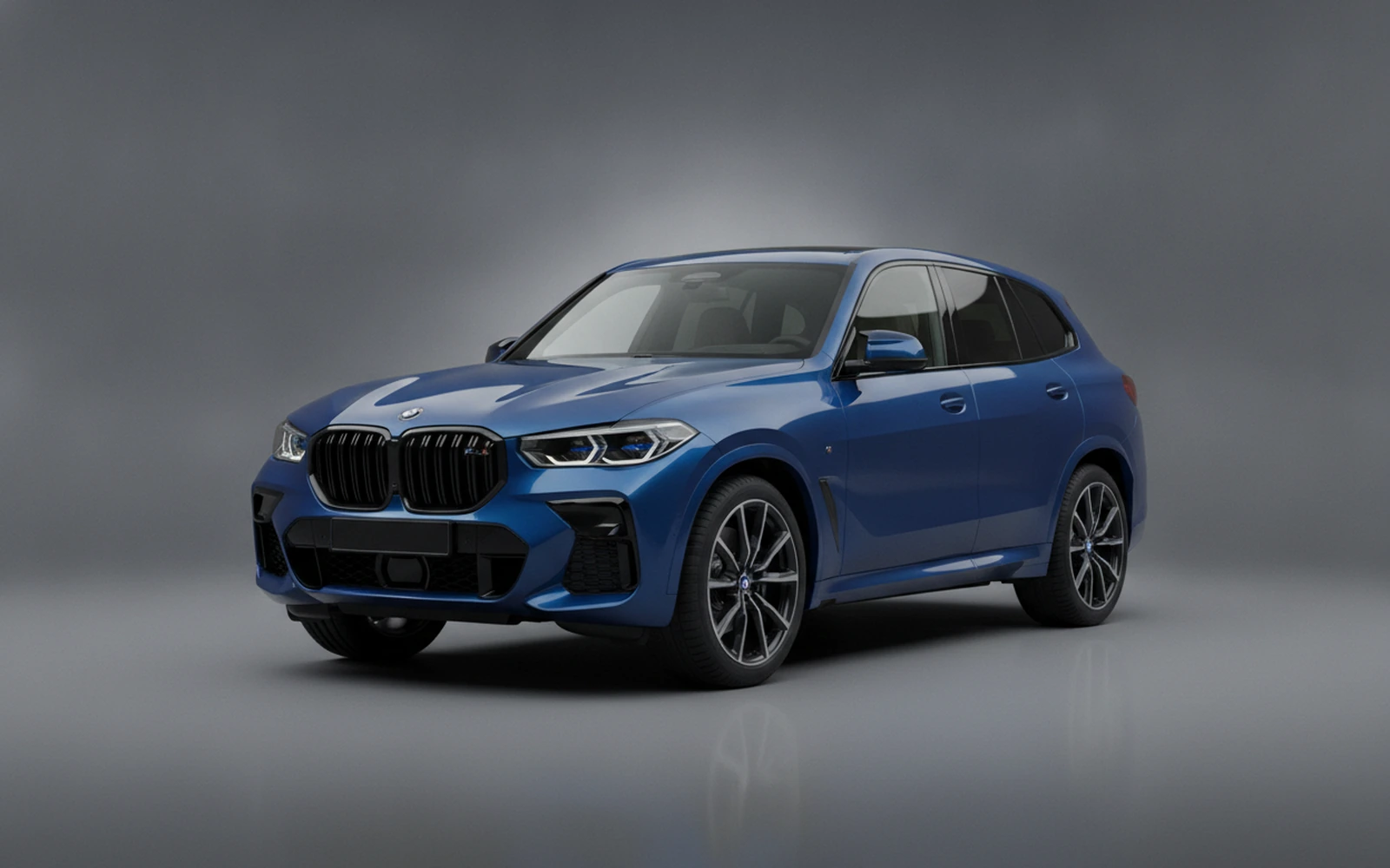 BMW XM Blue 2023 for rent in Miami — exterior front view