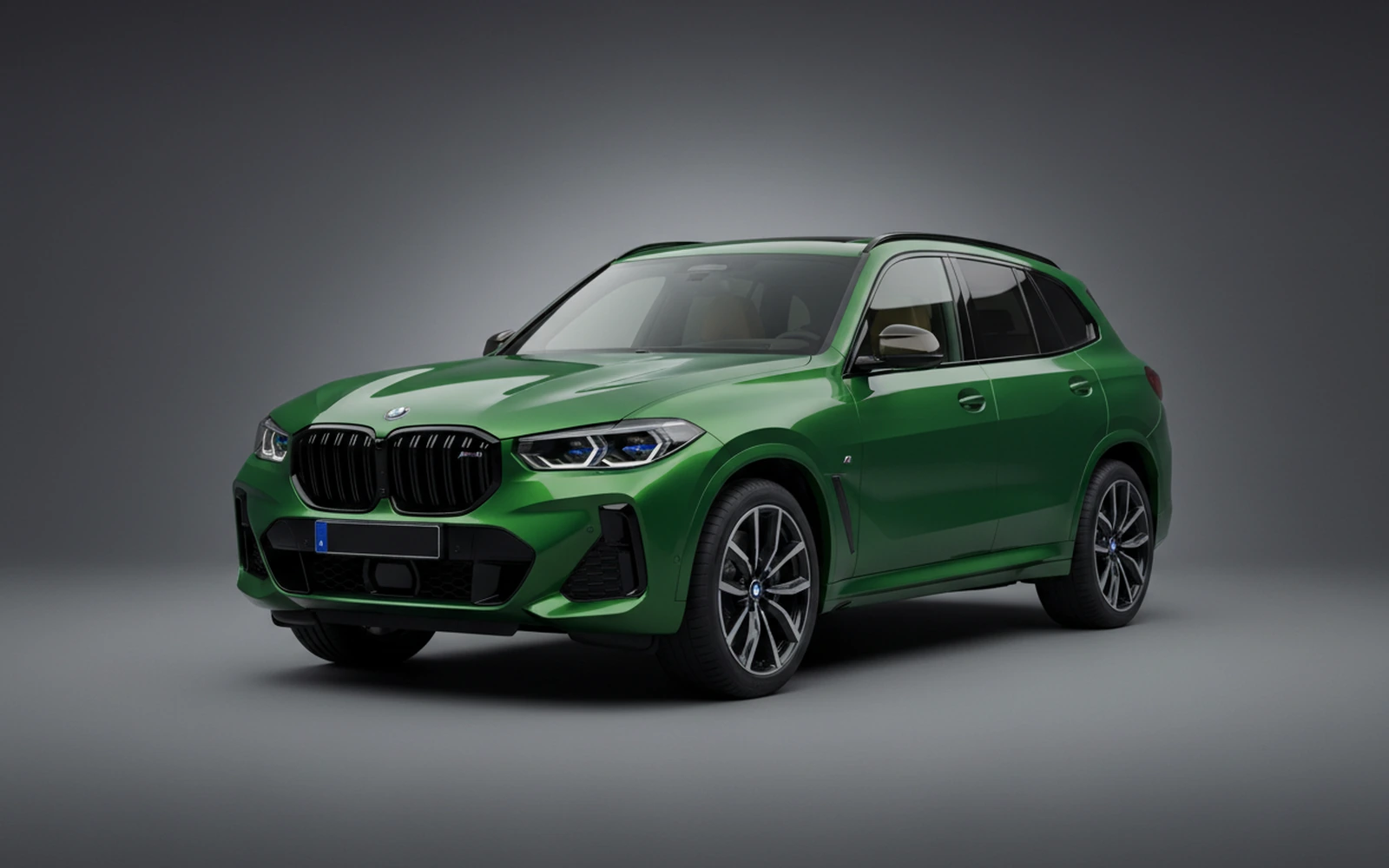 BMW XM Green 2023 for rent in Miami — exterior front view