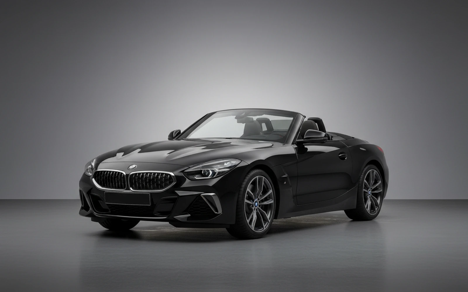 BMW Z4 Black 2022 for rent in Miami — exterior front view