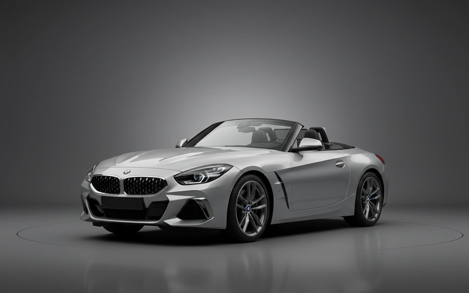BMW Z4 Plata 2022 for rent in Miami — exterior front view