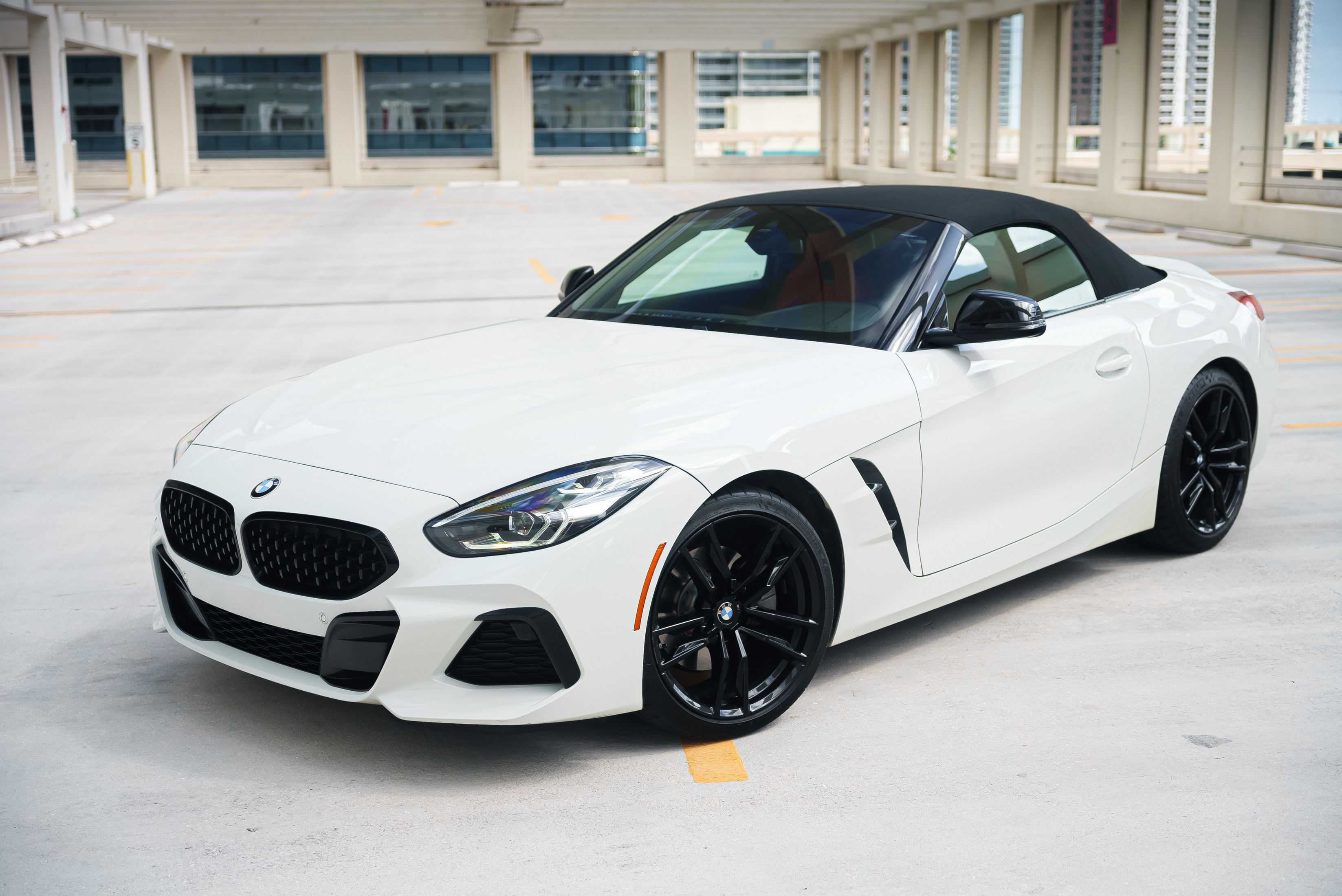 BMW Z4 White for rent in Miami — exterior photo